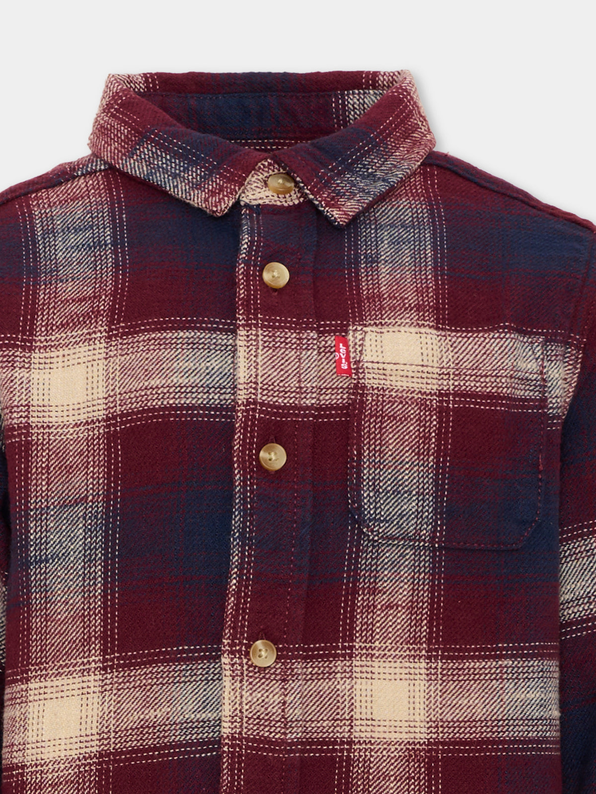 Camicia a manica lunga tartan per bambino,Levi's Kids,9ER927 RC9