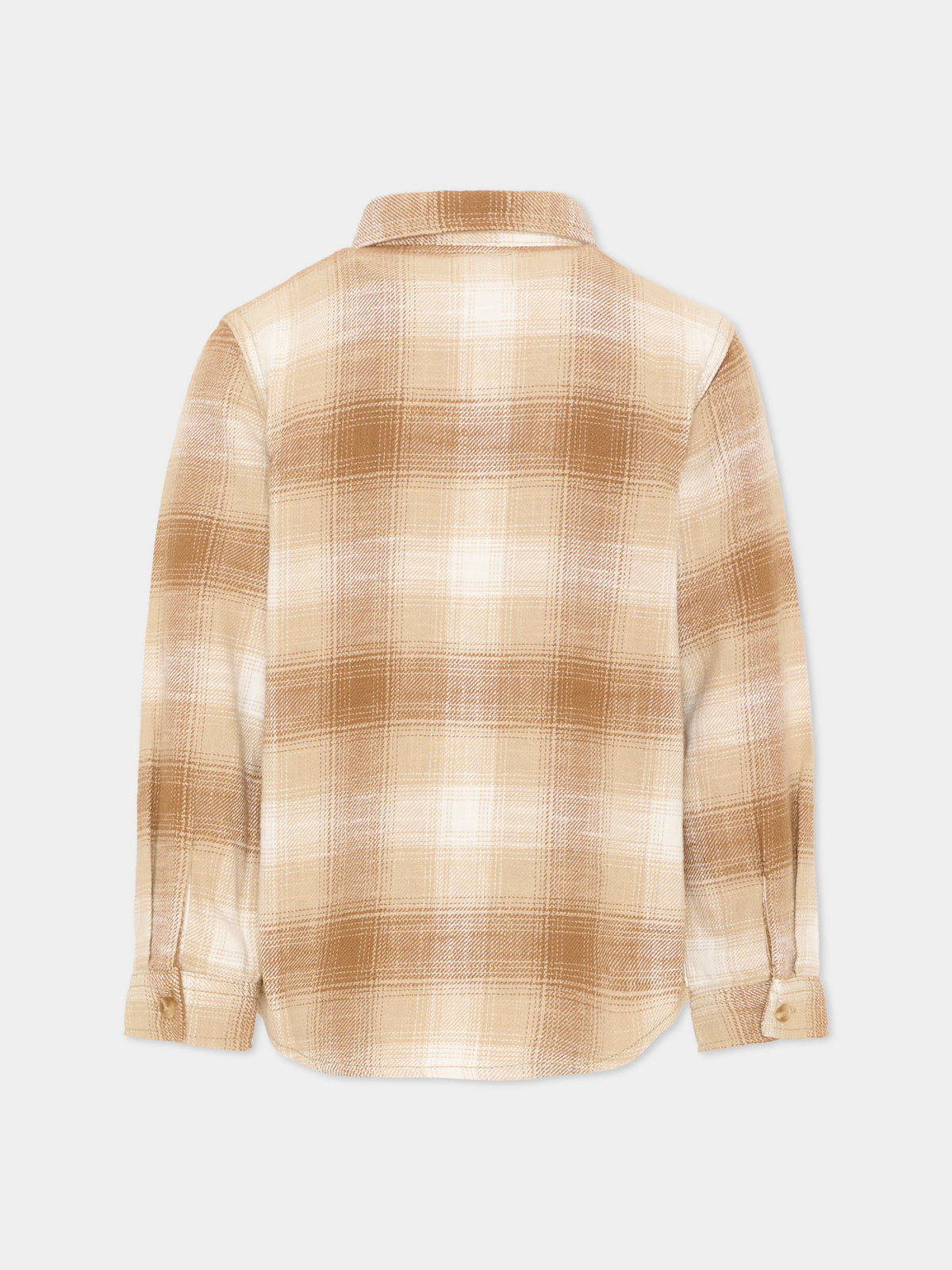 Camicia a manica lunga beige tartan per bambino,Levi's Kids,9ER927 XBJ