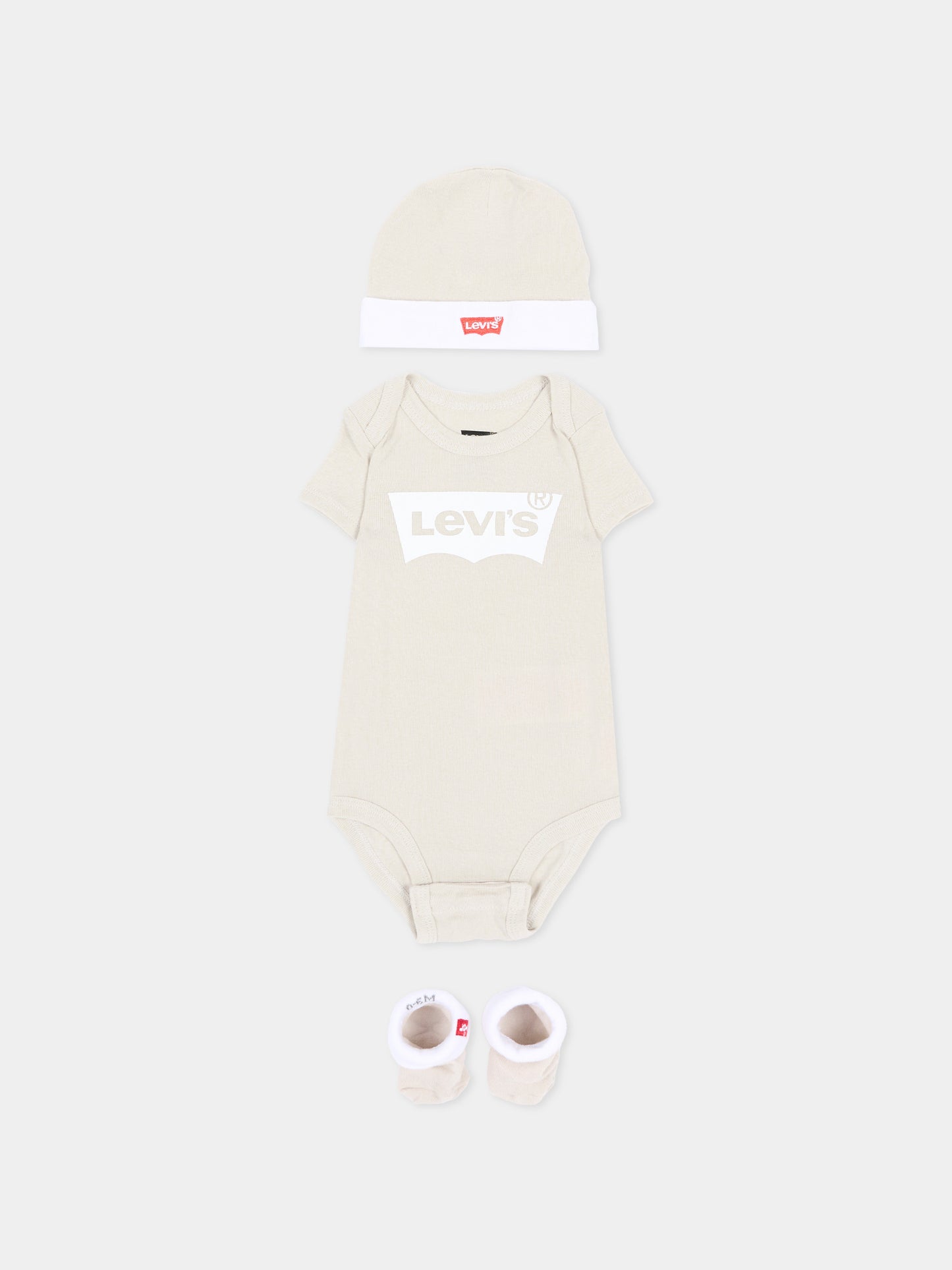 Set Tutine avorio per neonati con logo,Levi's Kids,LL0019 J95