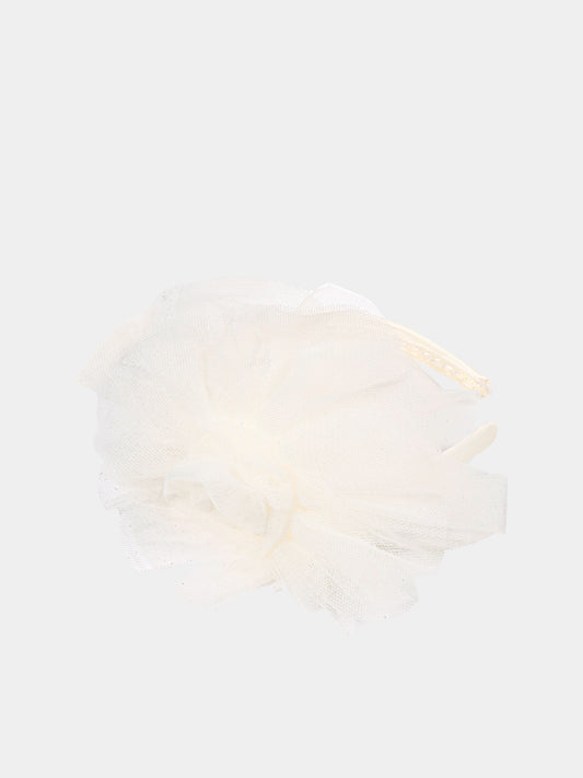 Cerchietto bianco per bambina con fiore,Colorichiari,FL948464 AF764 20