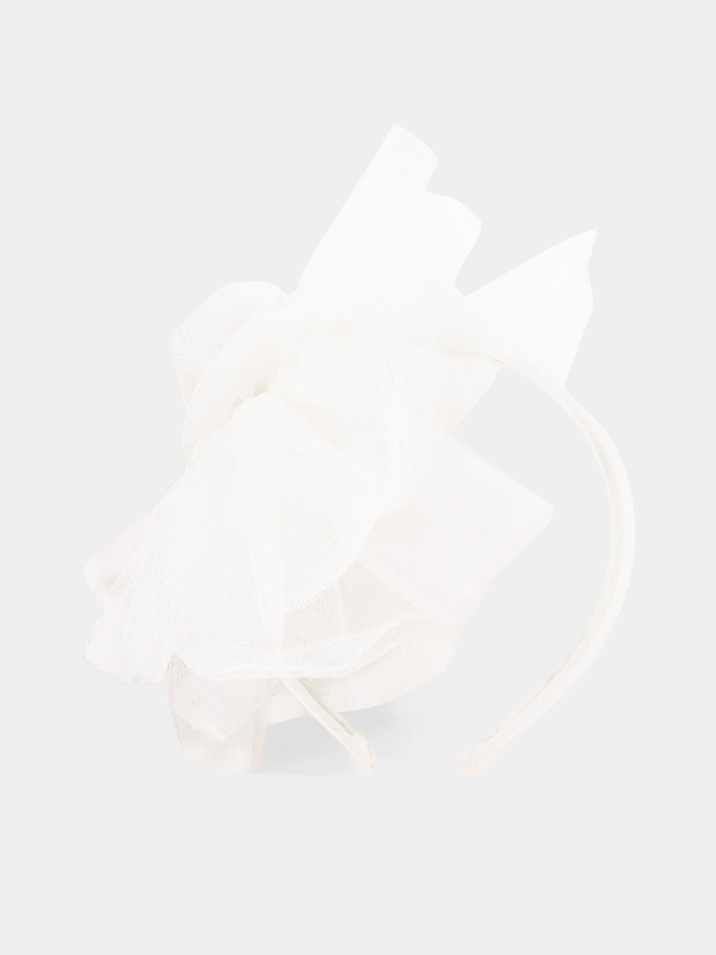 Cerchietto bianco per bambina con fiore,Colorichiari,FL948464 AF764 20