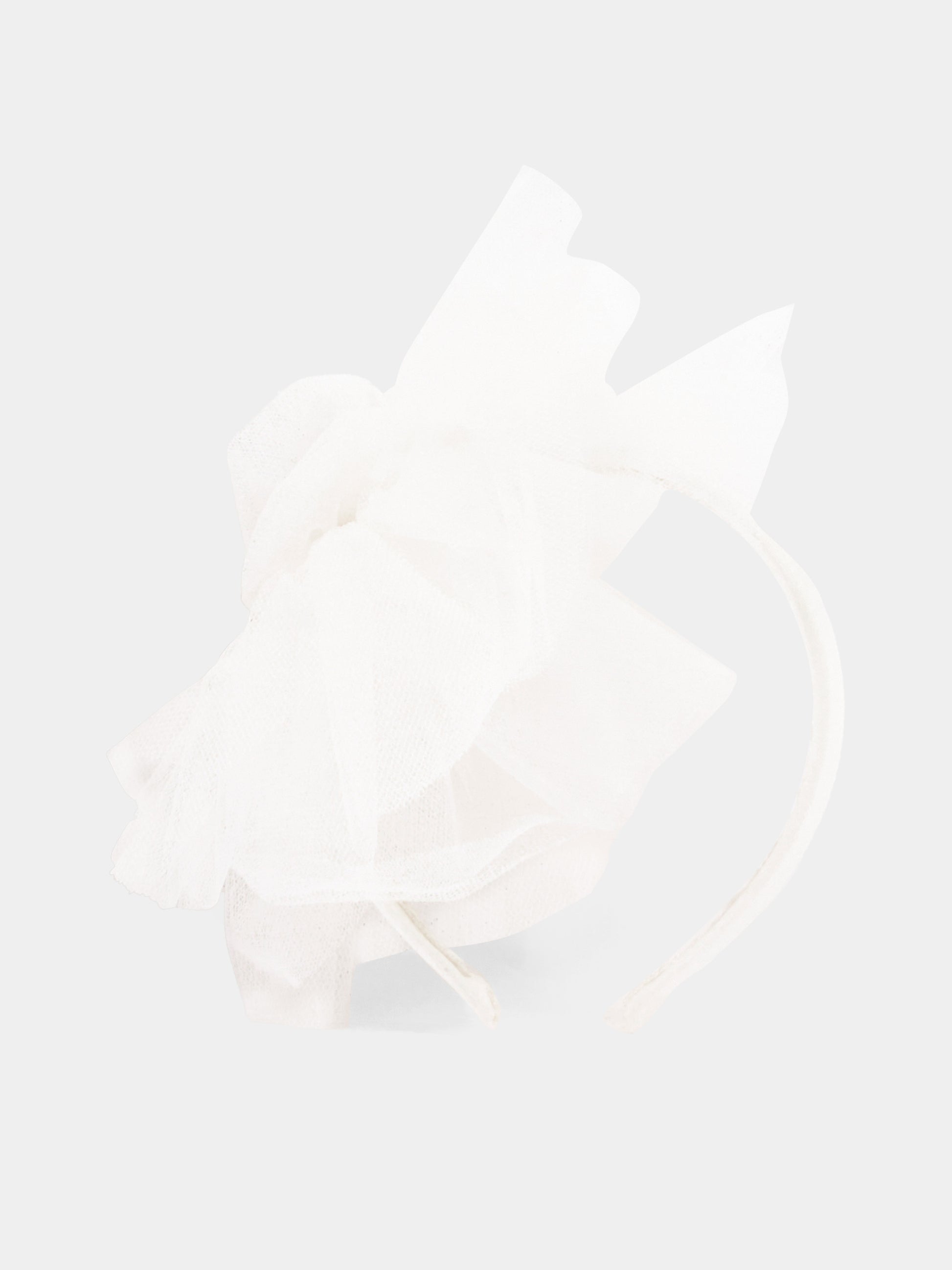 Cerchietto bianco per bambina con fiore,Colorichiari,FL948464 AF764 20