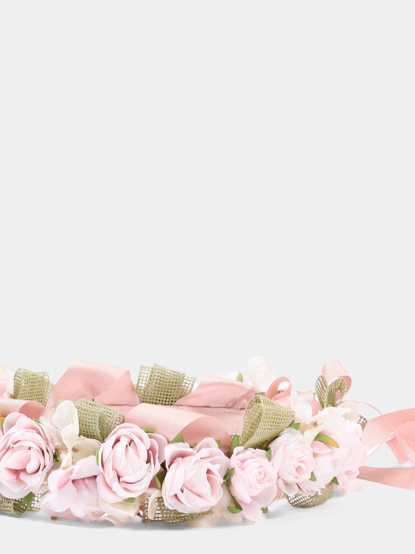 Coroncina rosa per bambina con fiori applicati,Colorichiari,FL968543 AF778 83