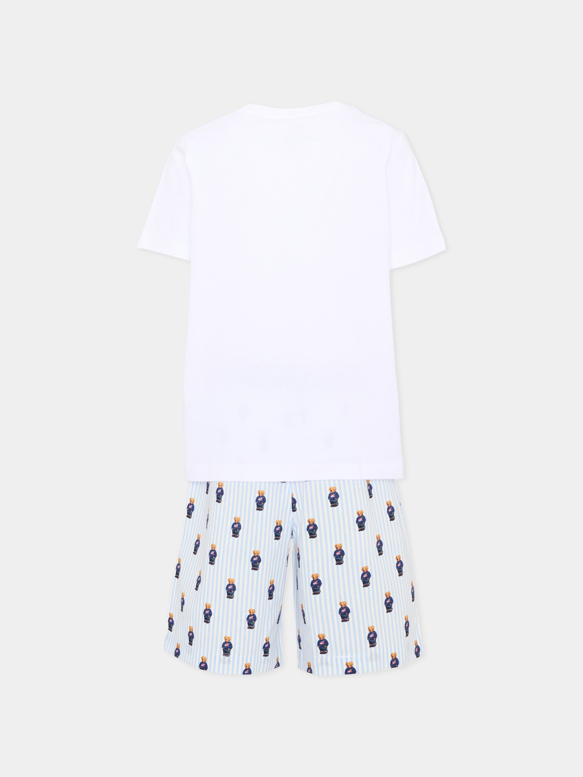 Pigiama azzurro per bambino con Polo Bear,Ralph Lauren Kids,8P0142 W2O
