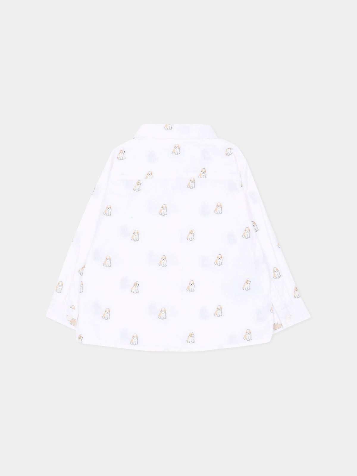 Camicia a manica lunga bianca stampata per neonato,Mayoral,2113 051