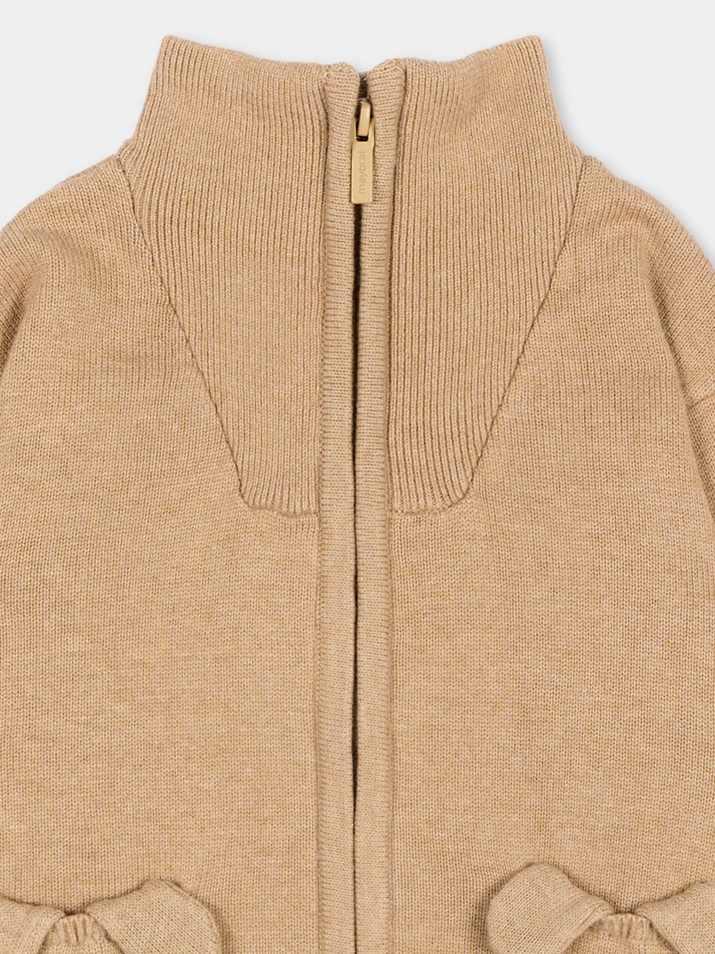 Cardigan beige per neonato con cani,Mayoral,2381 006