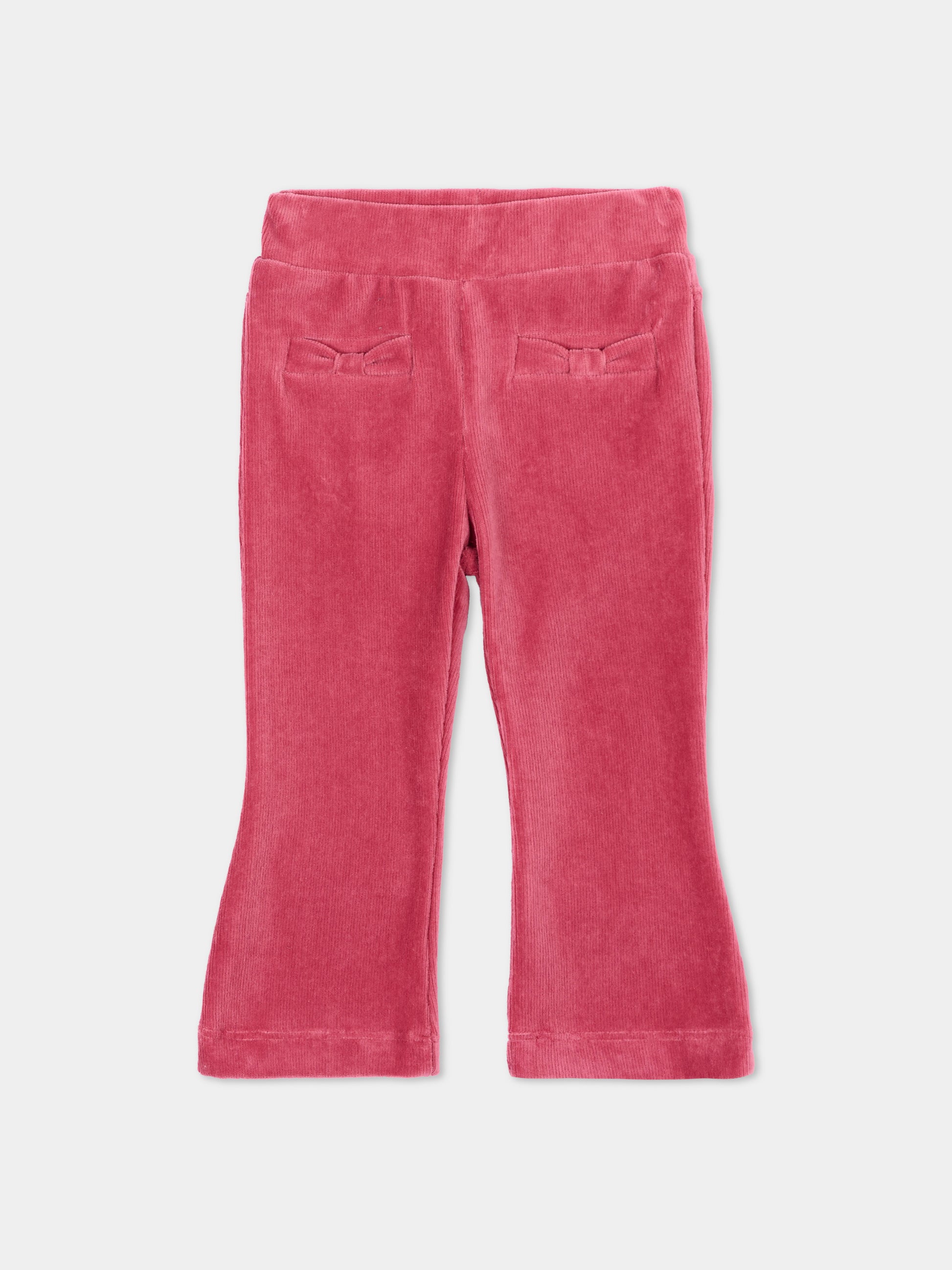 Pantaloni rosa per neonata in velluto,Mayoral,514 058