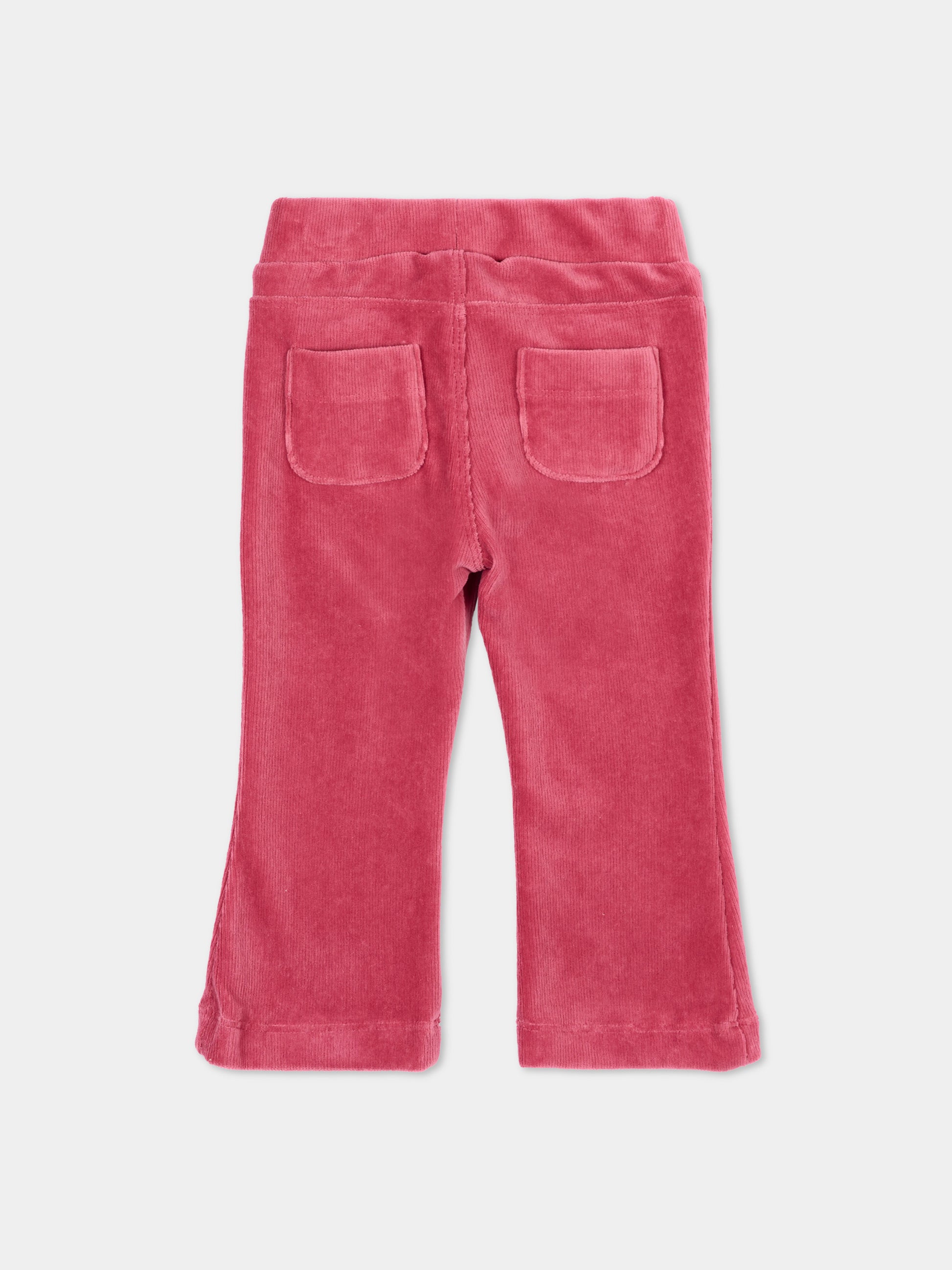Pantaloni rosa per neonata in velluto,Mayoral,514 058