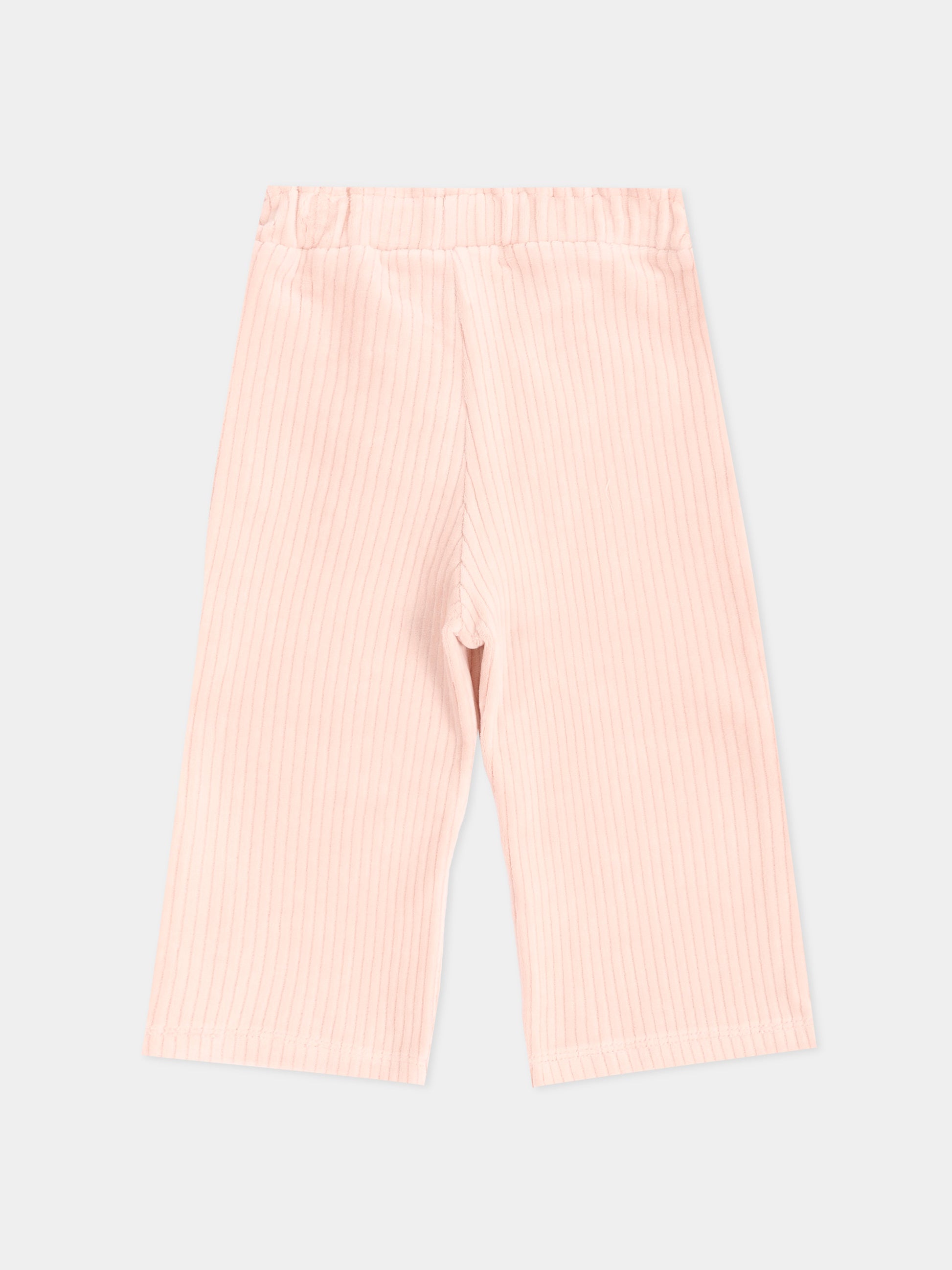 Pantaloni rosa per neonata a costine,Mayoral,2537 033