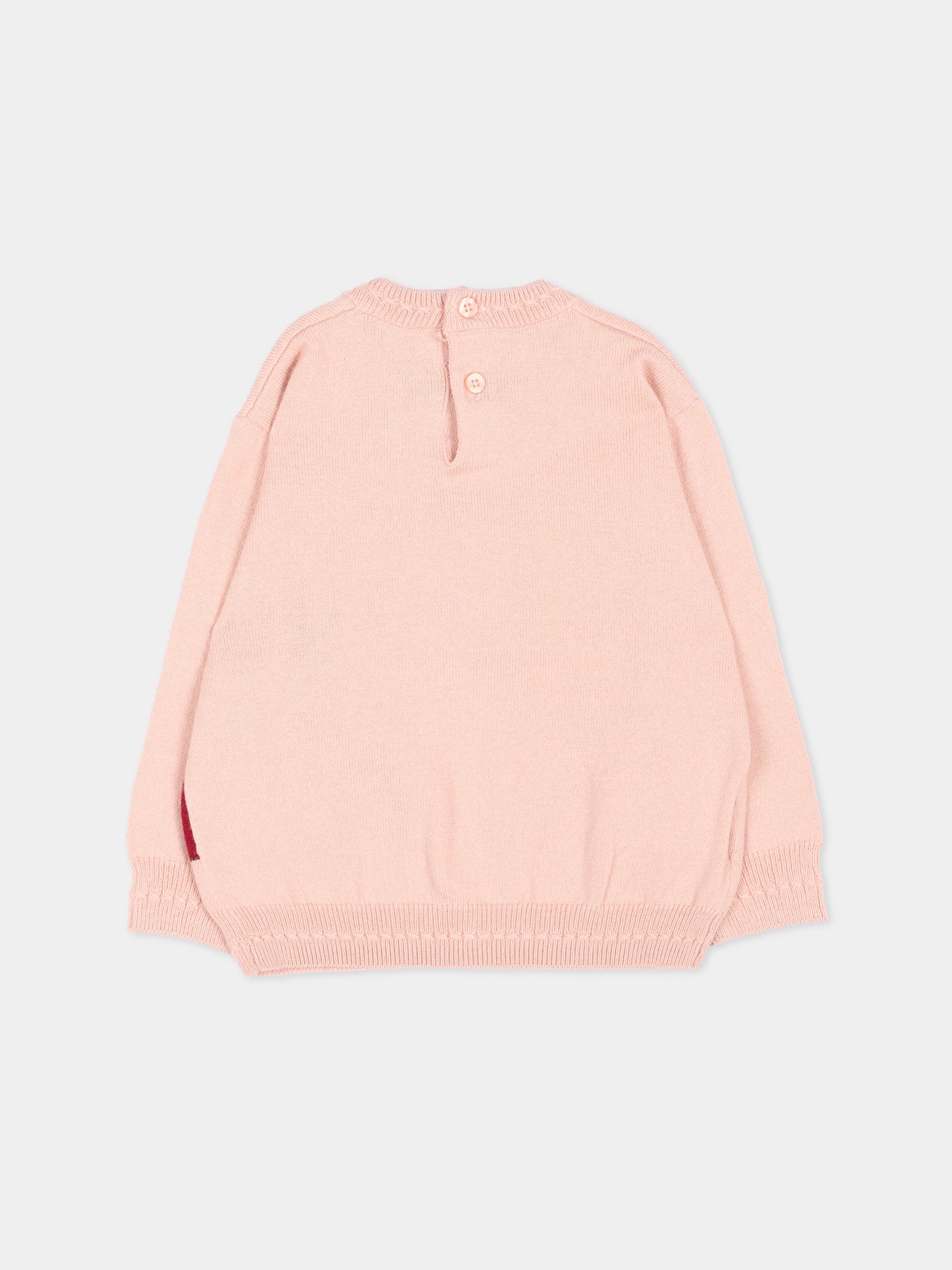 Maglione rosa per neonata con topolino,Mayoral,2385 057
