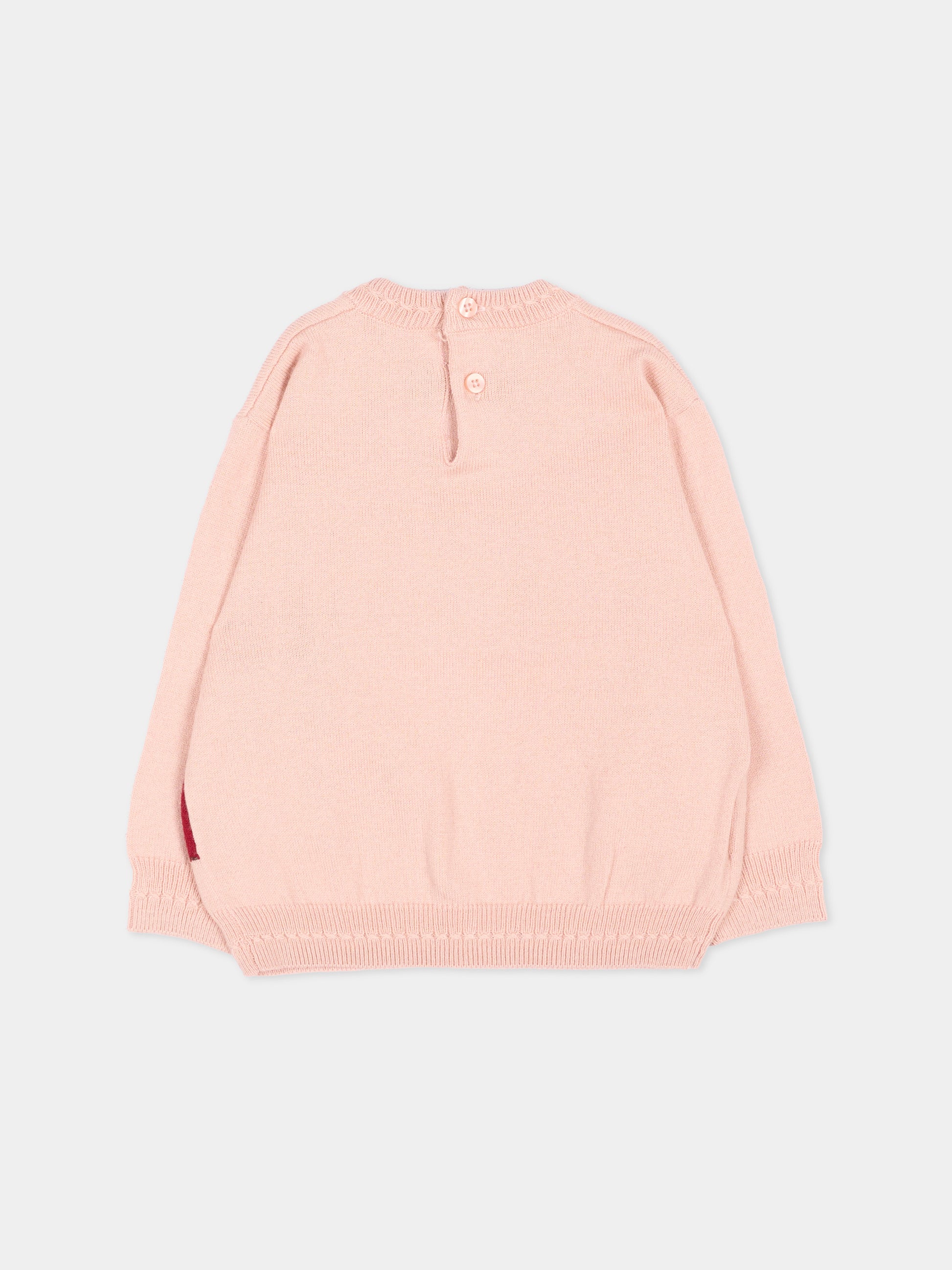 Maglione rosa per neonata con topolino,Mayoral,2385 057