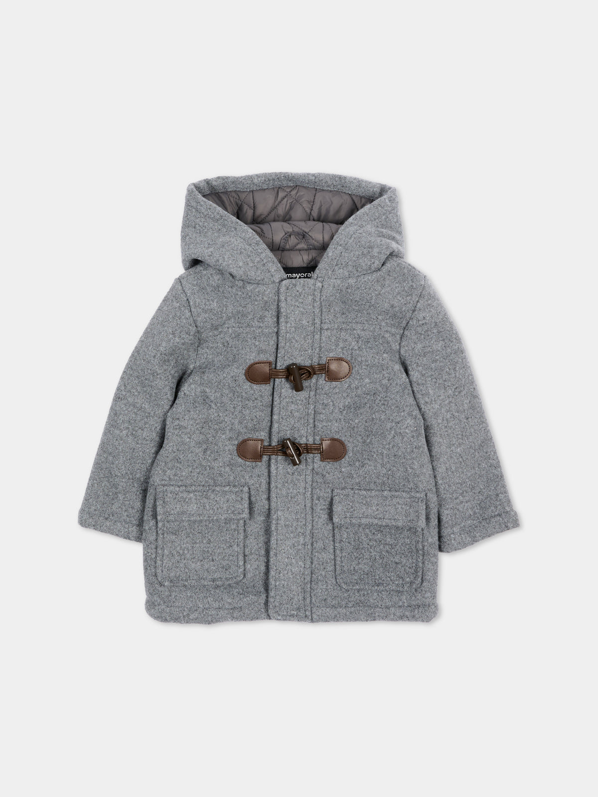 Cappotto grigio per neonato con alamari,Mayoral,2426 037