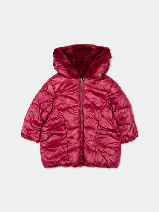 Piumino bordeaux reversibile per neonata,Mayoral,2439 091