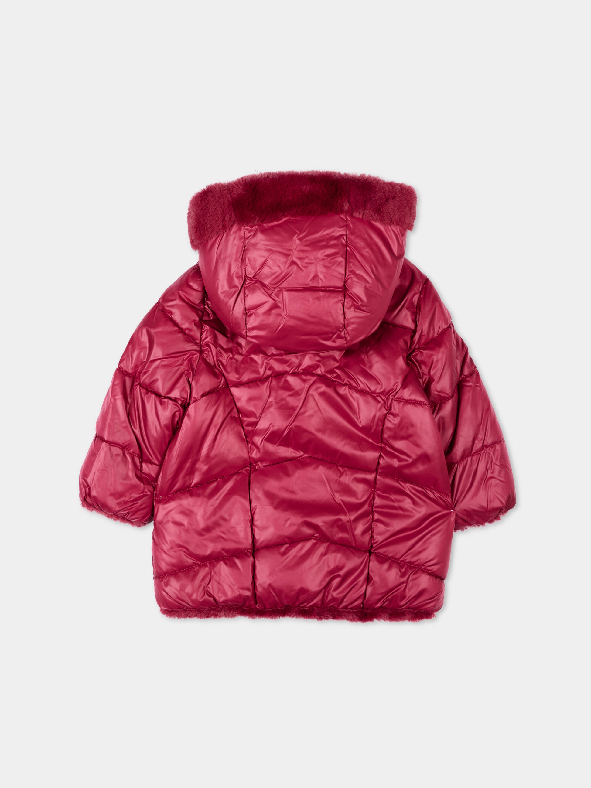 Piumino bordeaux reversibile per neonata,Mayoral,2439 091