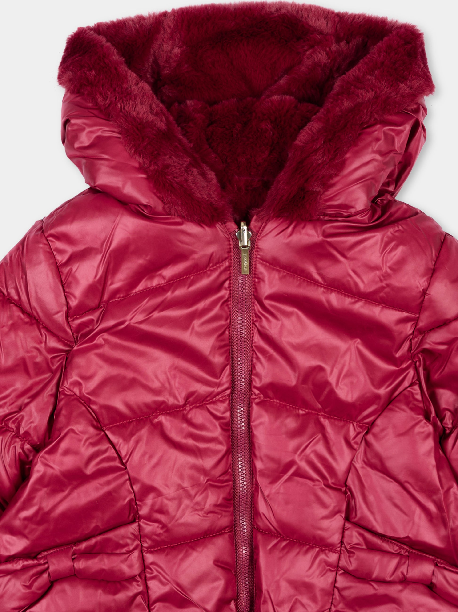 Piumino bordeaux reversibile per neonata,Mayoral,2439 091