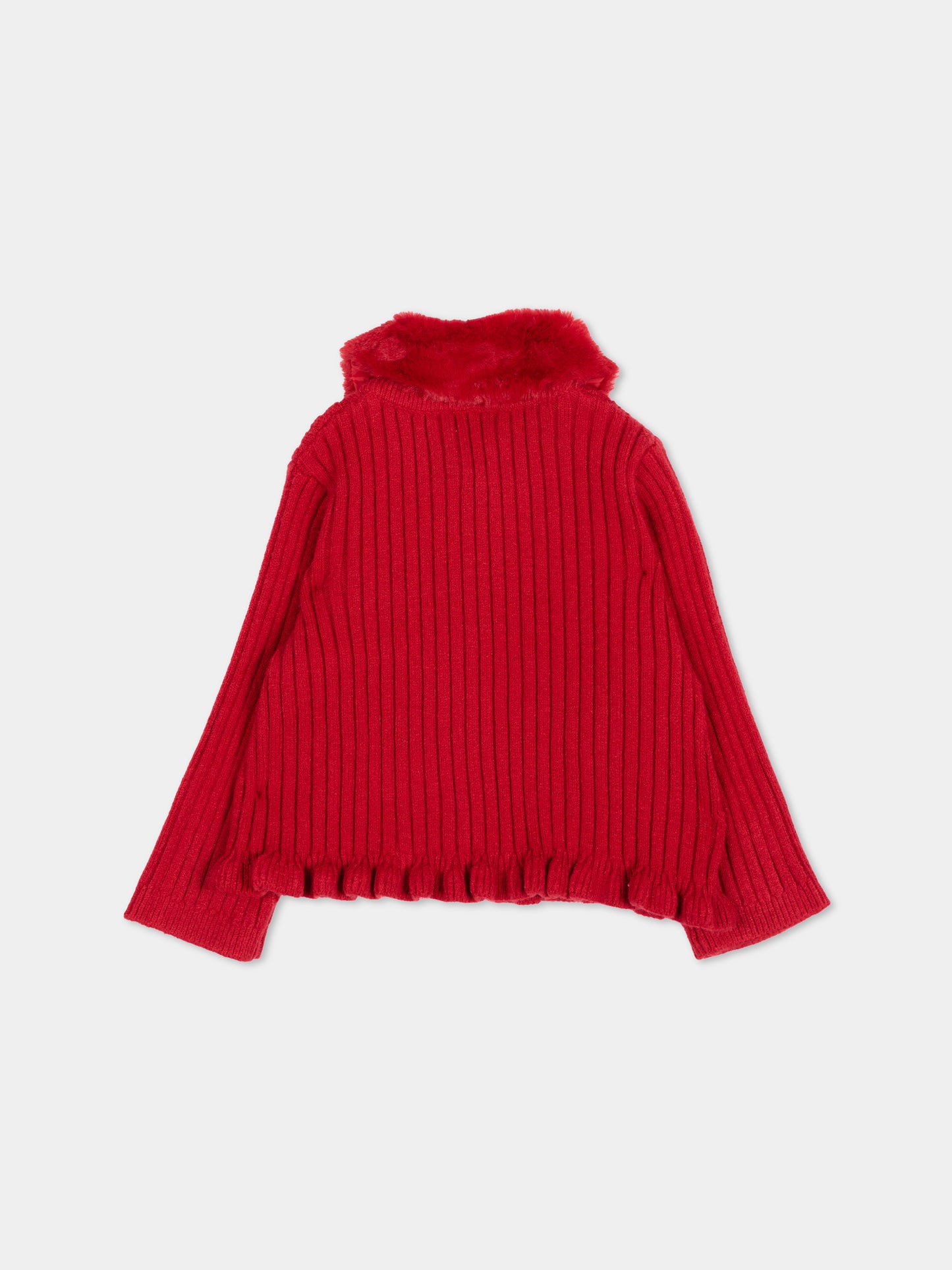 Cardigan rosso per neonata con fiocchi,Mayoral,2386 062