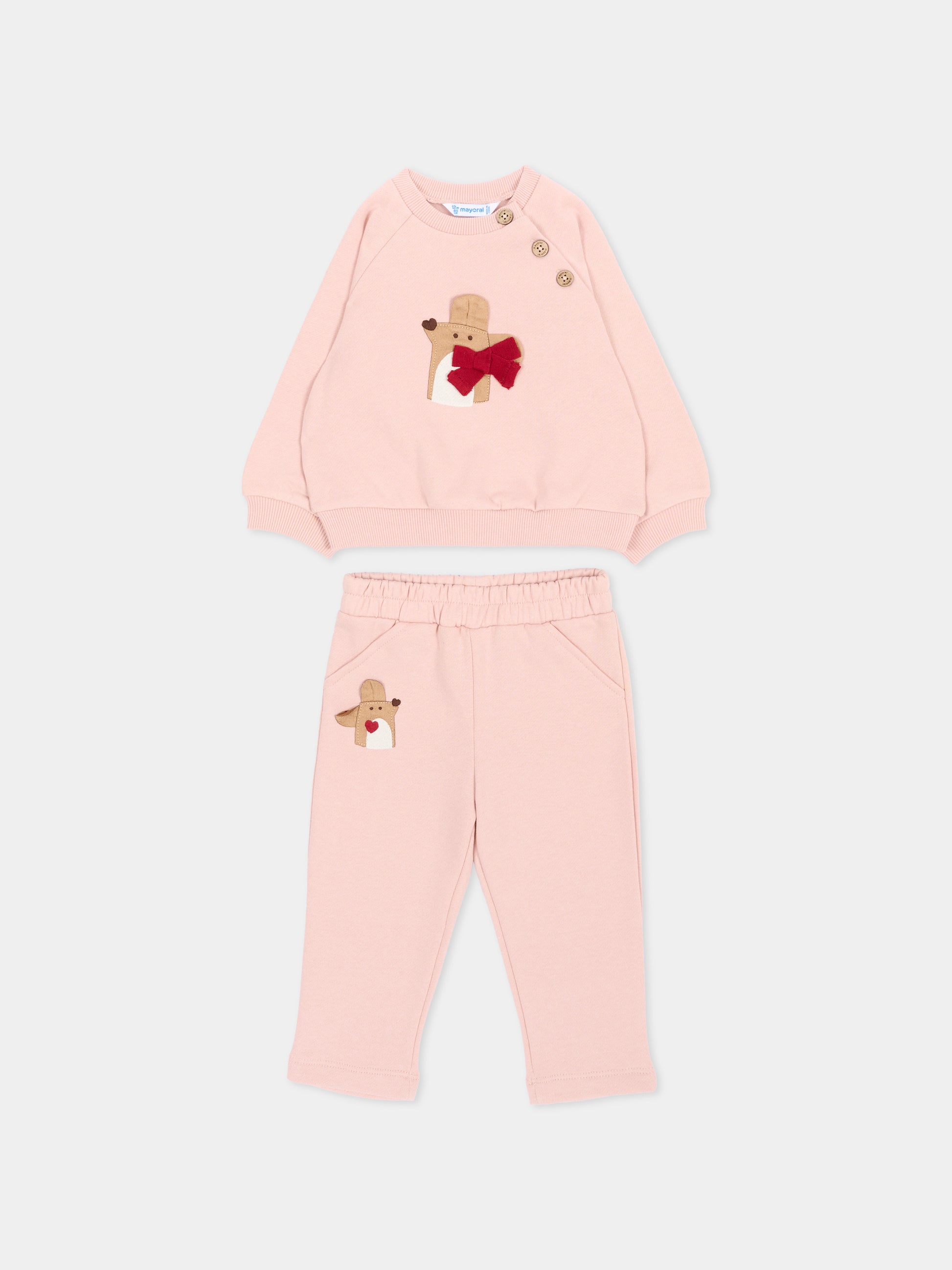 Completo sportivo rosa per neonata con topolino,Mayoral,2837 072
