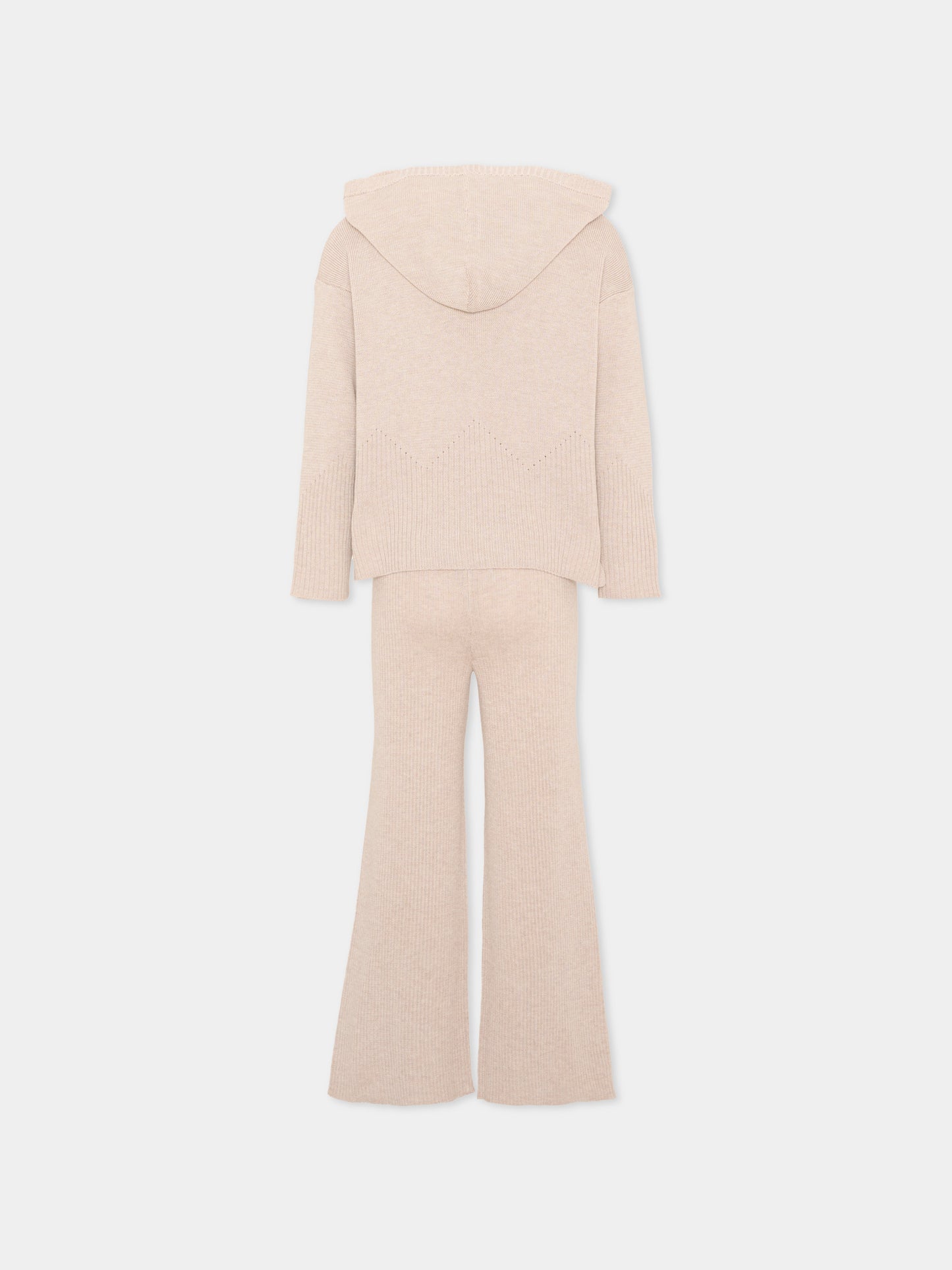 Completo sportivo beige per bambina,Mayoral,4529 089