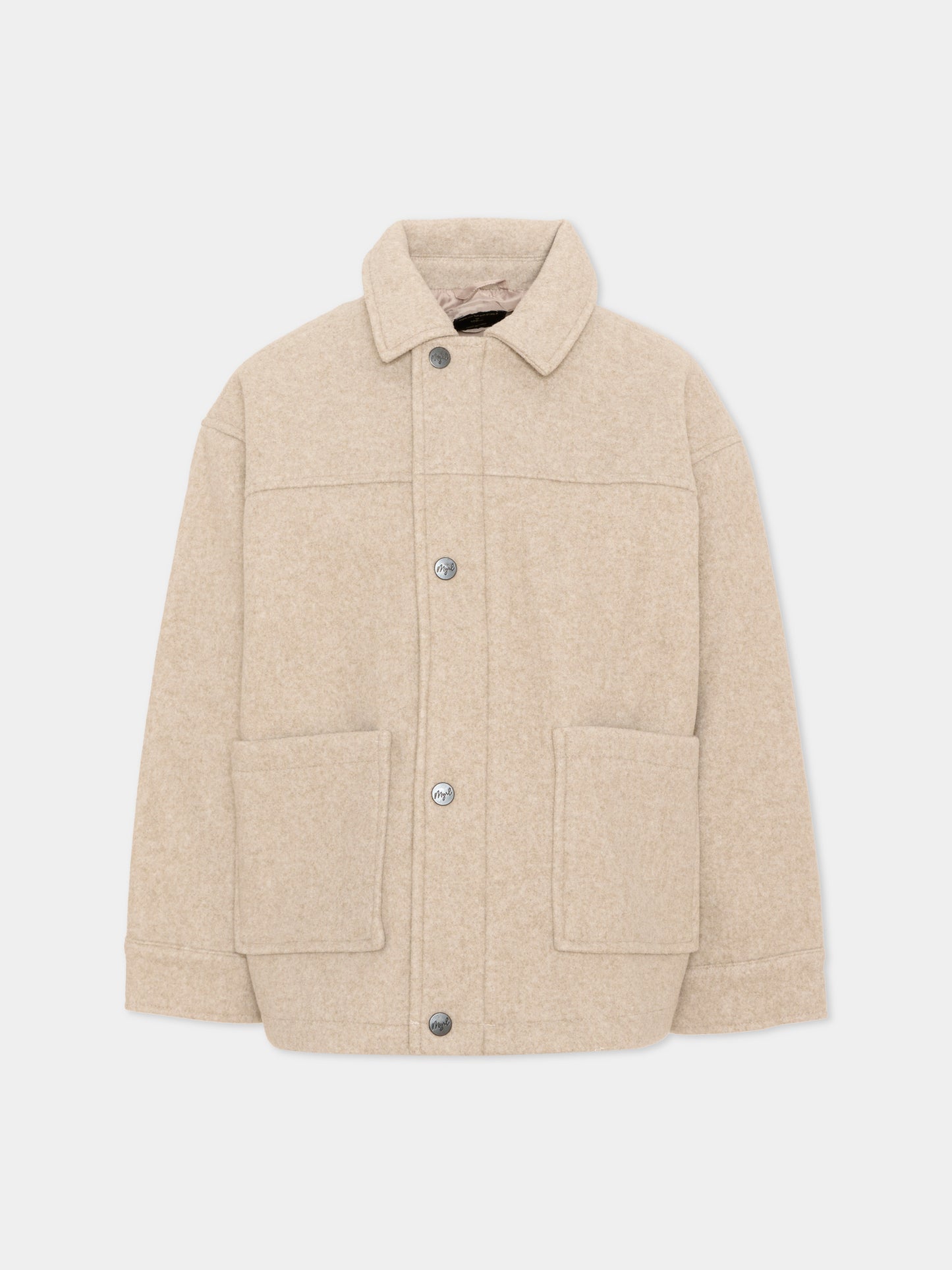 Cappotto beige per bambino melange,Mayoral,4467 040