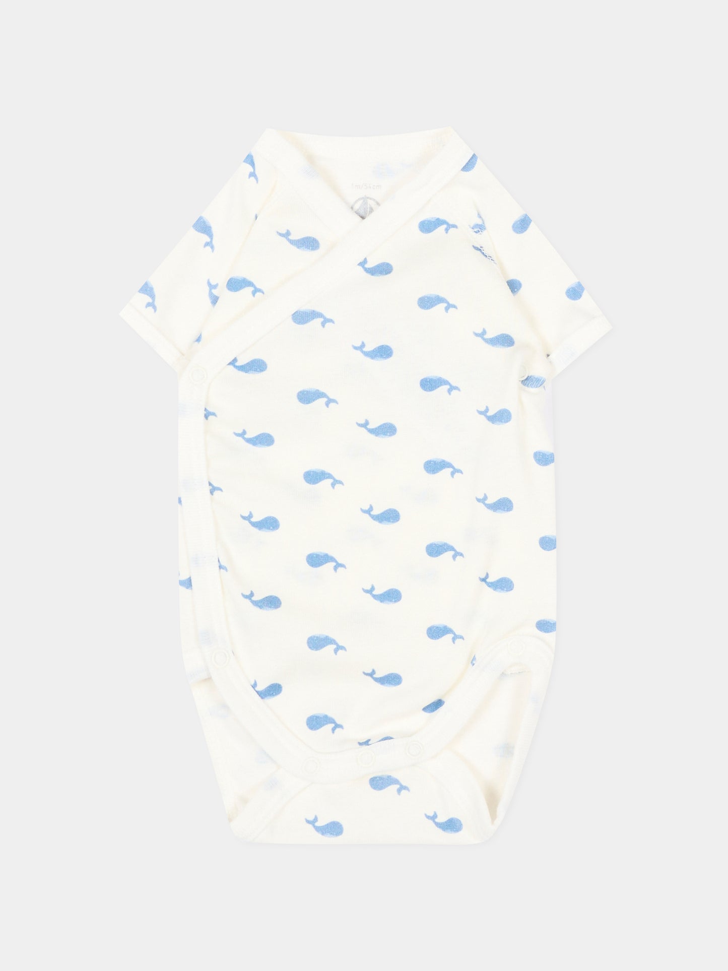 Set body multicolor per neonato con balene,Petit Bateau,A0GHM 00