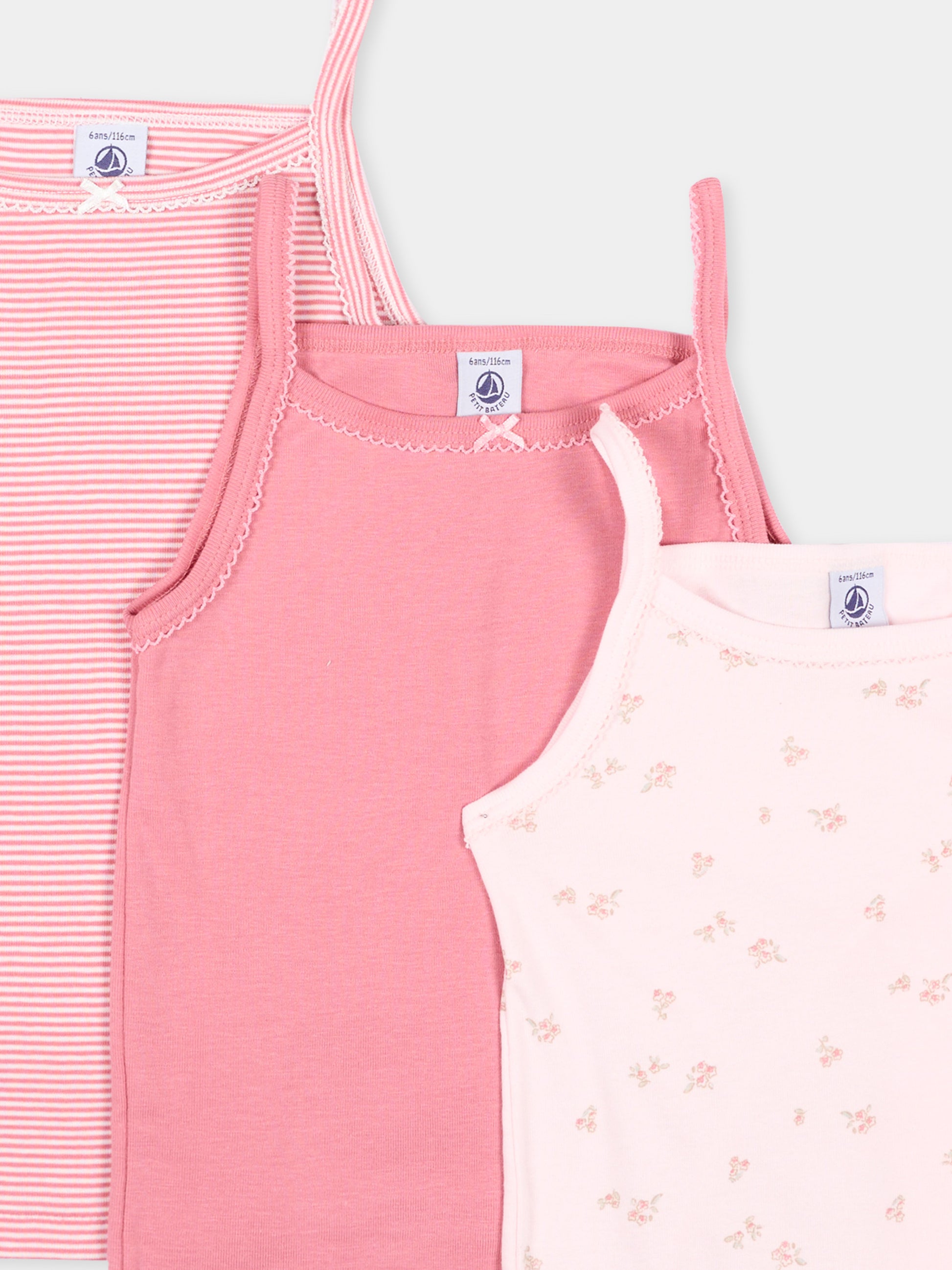 Canottiera rosa per bambina,Petit Bateau,A0GNC 00