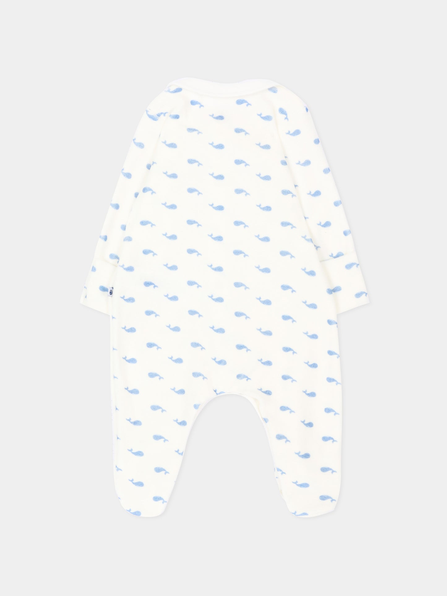 Tutina avorio per neonati con balene,Petit Bateau,A0GAB 01