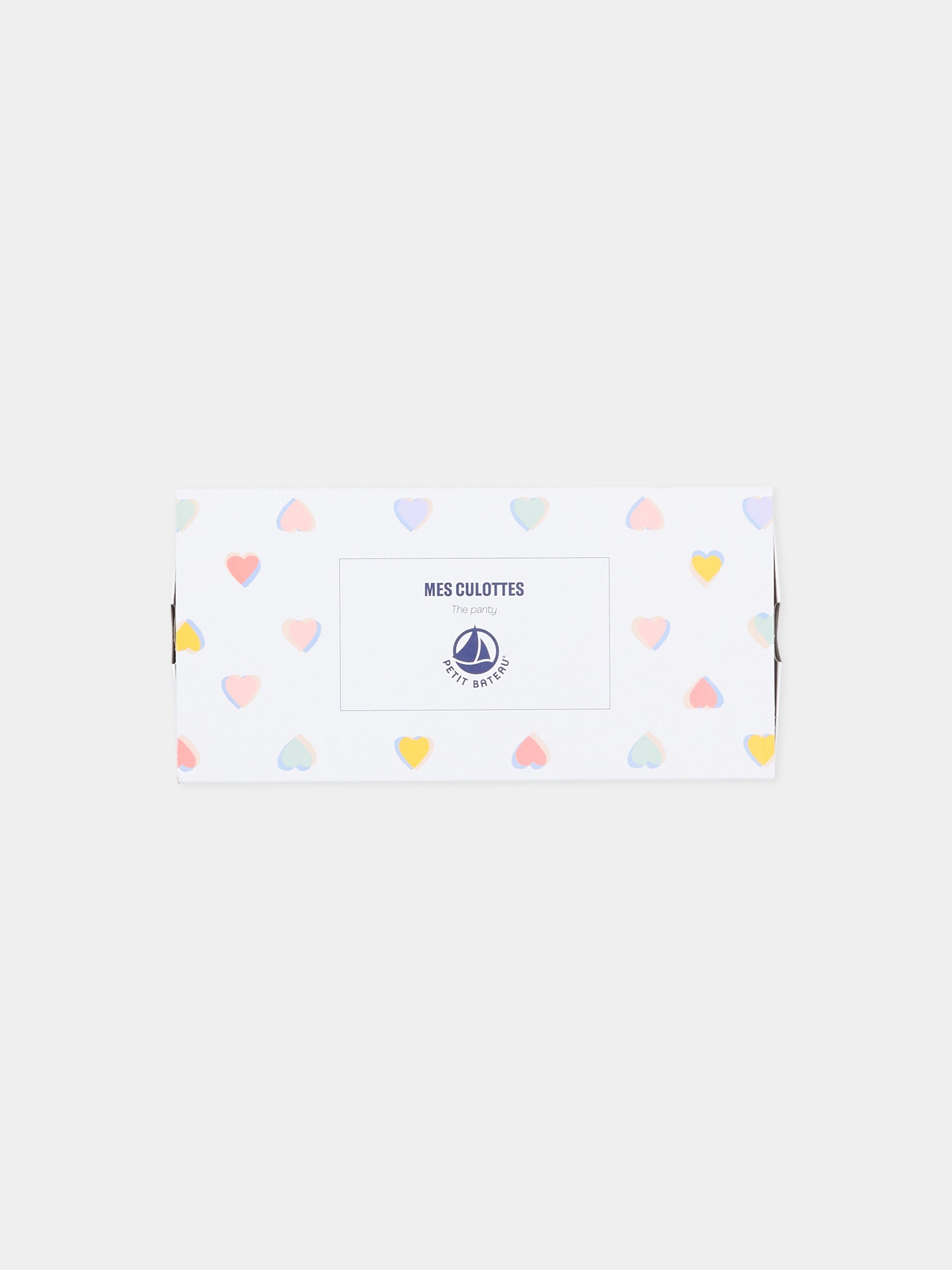 Slip multicolor per bambina con cuori,Petit Bateau,A0GNA 00