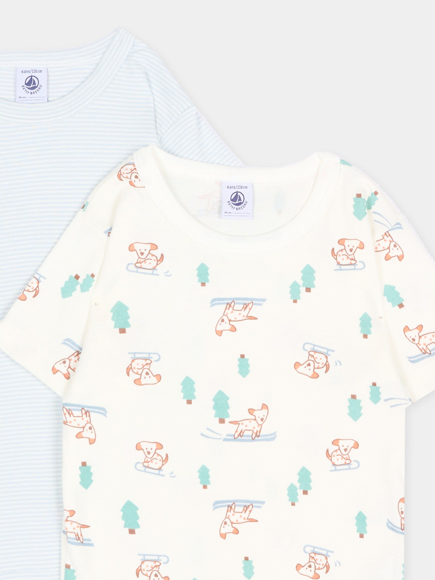 Canottiere a manica corta multicolor per bambino,Petit Bateau,A0GV0 00