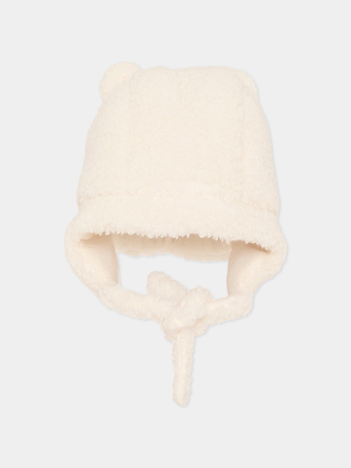 Berretto avorio per neonato con orecchie,Petit Bateau,A0GJE 01