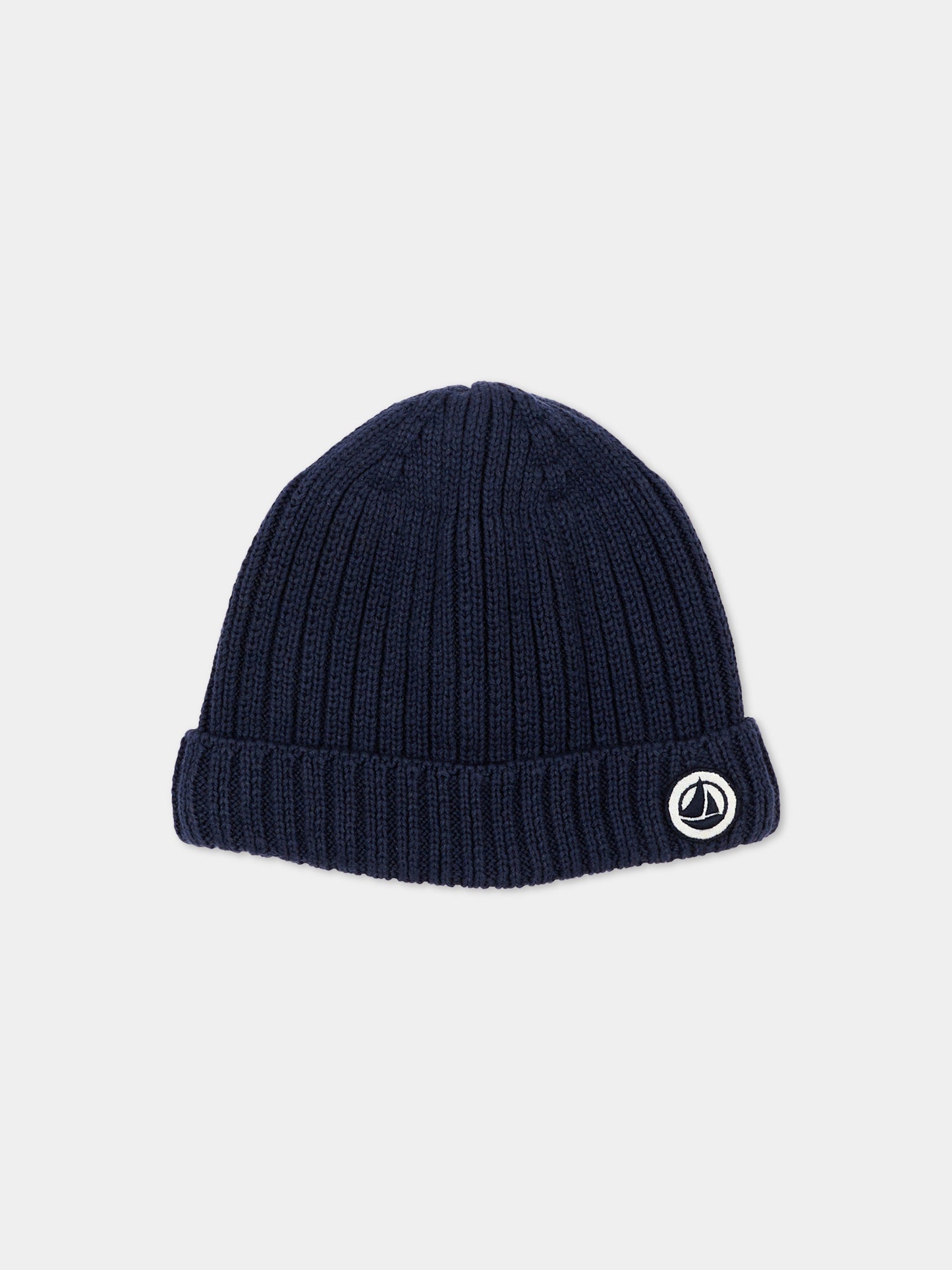 Berretto blu per neonato con logo,Petit Bateau,A0GIC 18