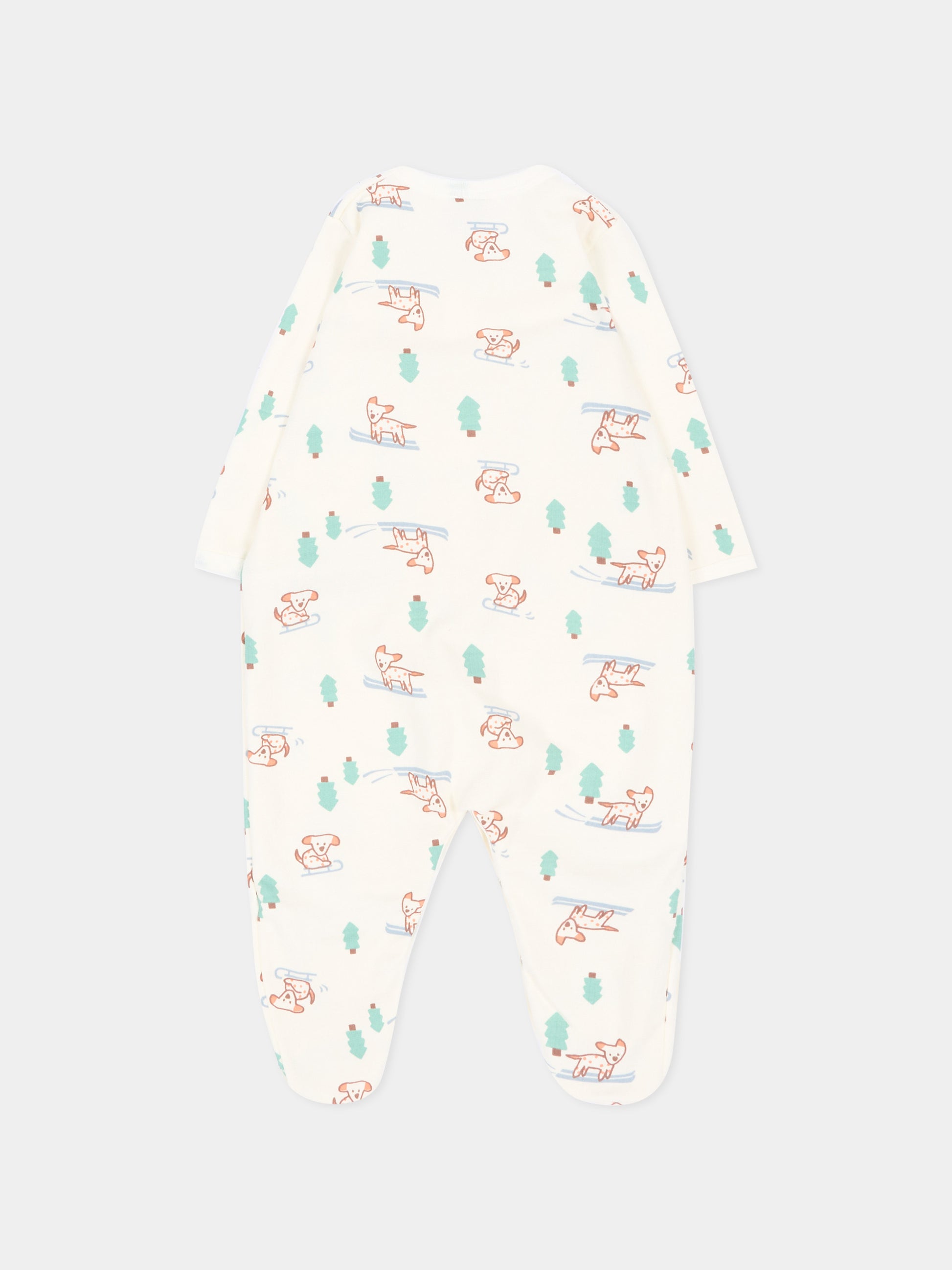 Tutina avorio per neonata stampata,Petit Bateau,A0GKI 01
