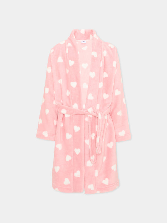Vestaglia rosa per bambina a cuori,Petit Bateau,A0GDD 02