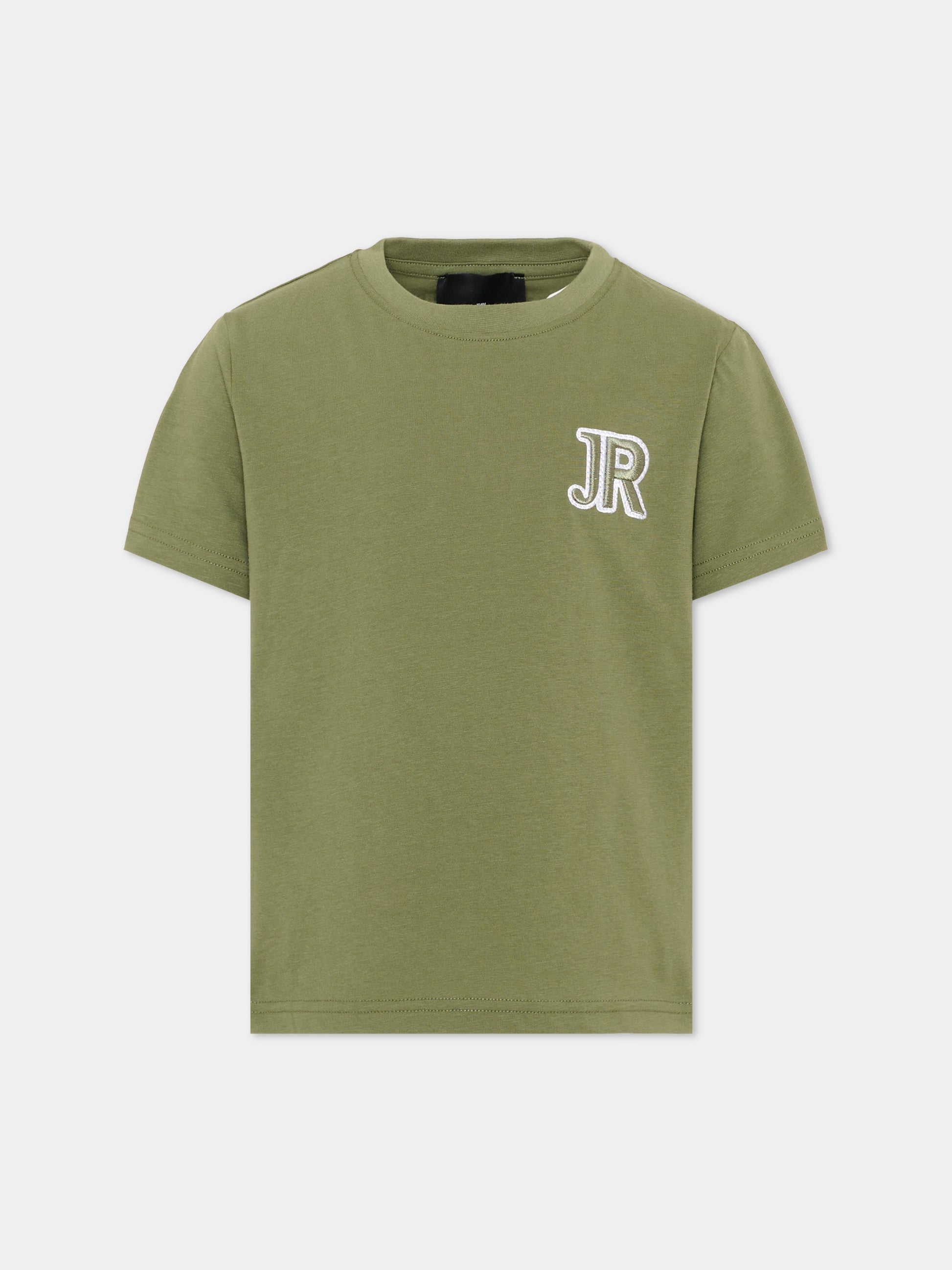 T-shirt verde per bambino con logo,Richmond,RBA26008TS OLIVE OLIVE