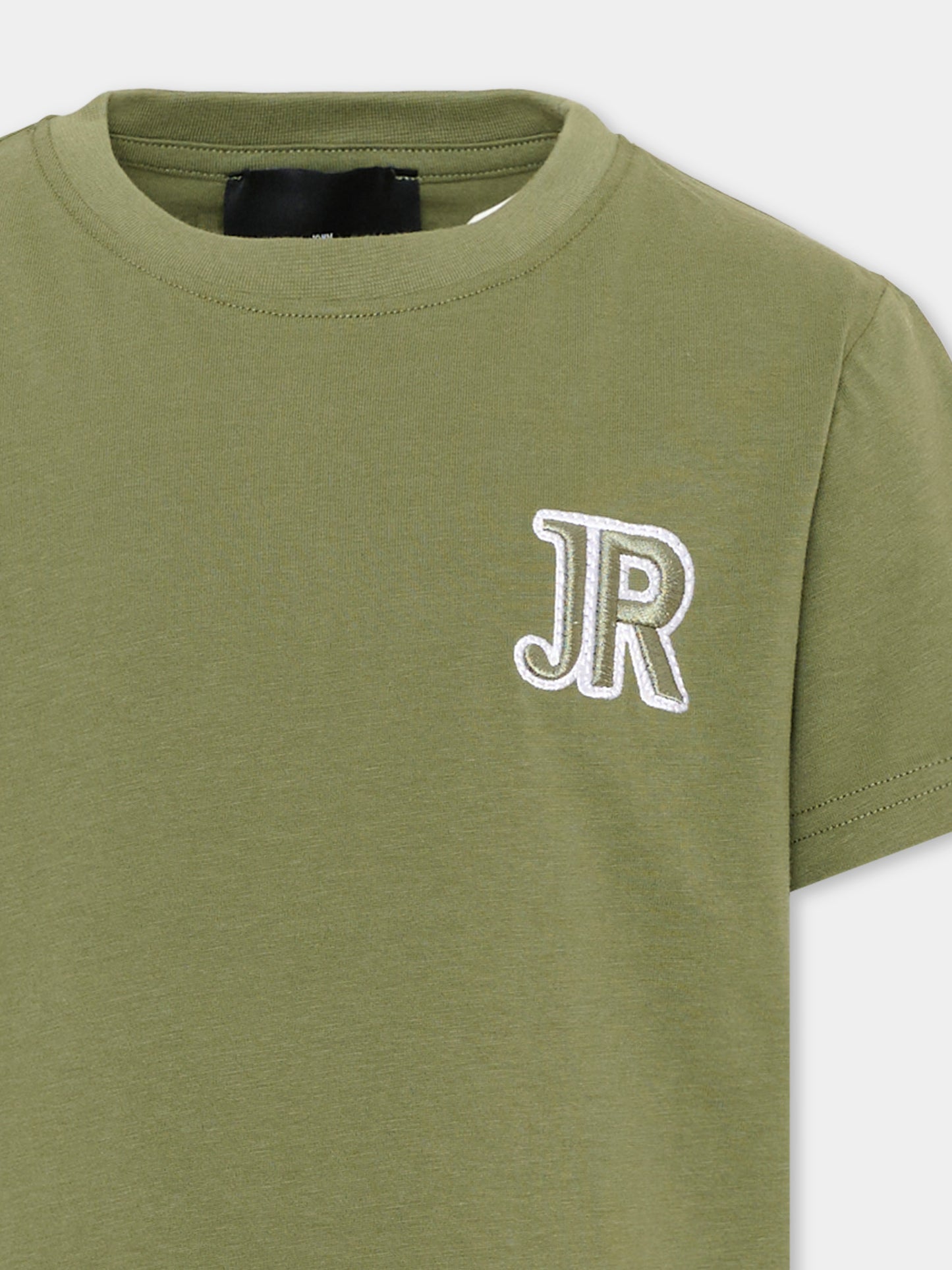 T-shirt verde per bambino con logo,Richmond,RBA26008TS OLIVE OLIVE