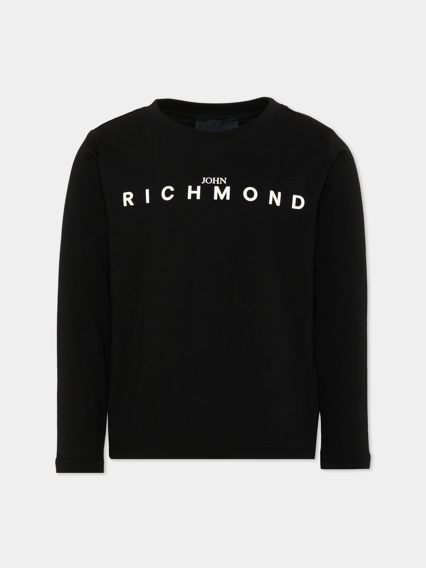 T-shirt a manica lunga nero per bambini logo,Richmond,RBA26016TS BLACK BLACK