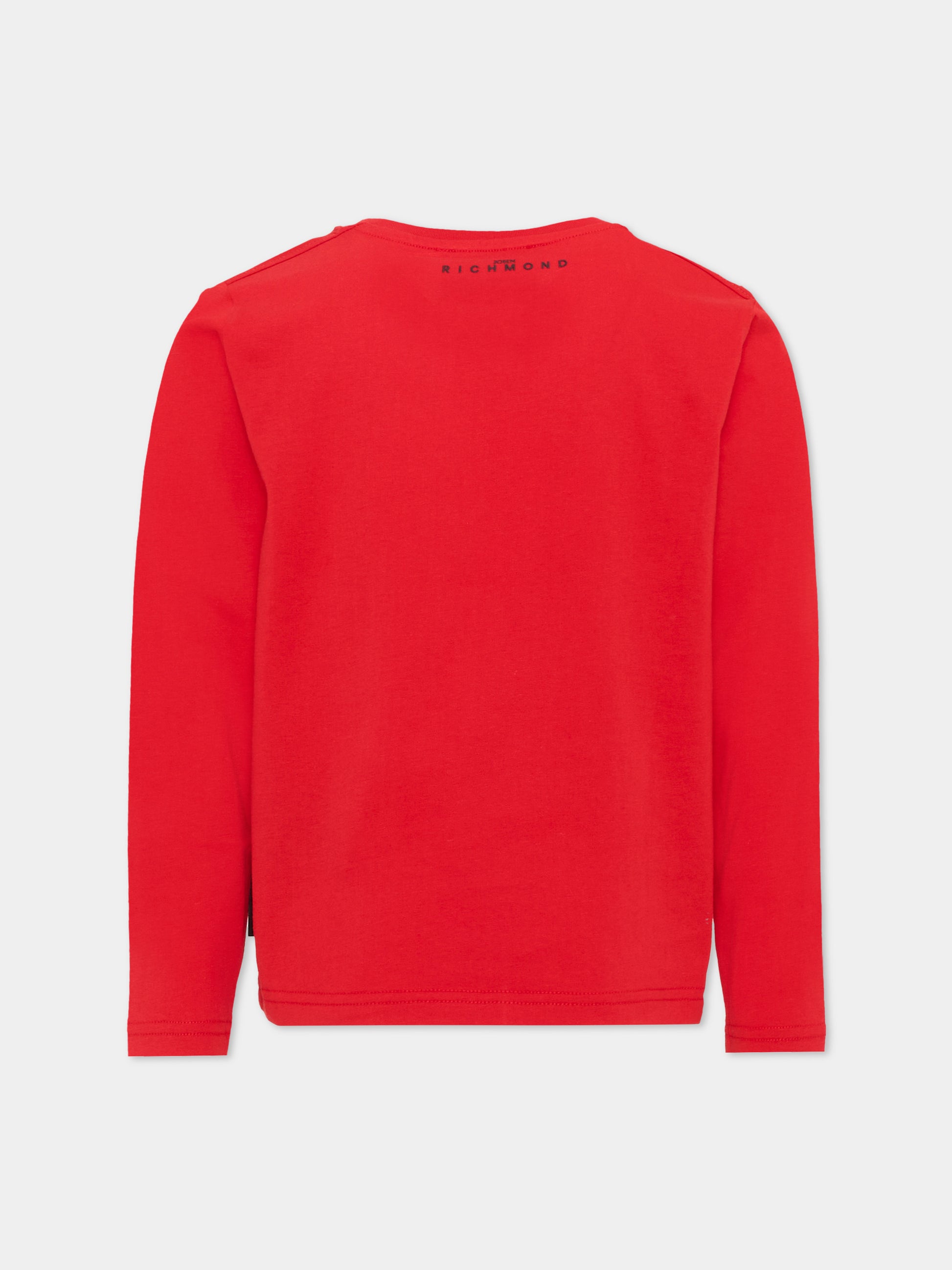 T-shirt a manica lunga rossa Richmond per bambini logo,Richmond,RBA26016TS RED RED