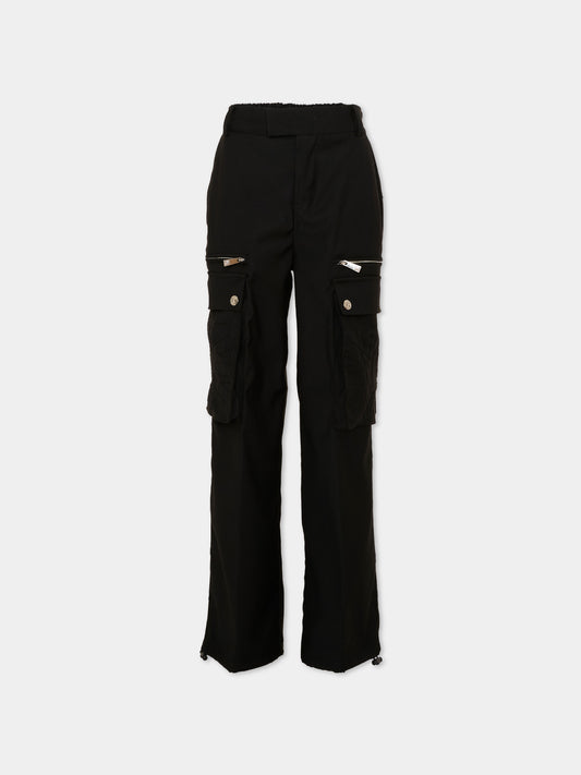 Pantalone nero cargo per bambino con logo,Richmond,RBA26130PA BLACK BLACK