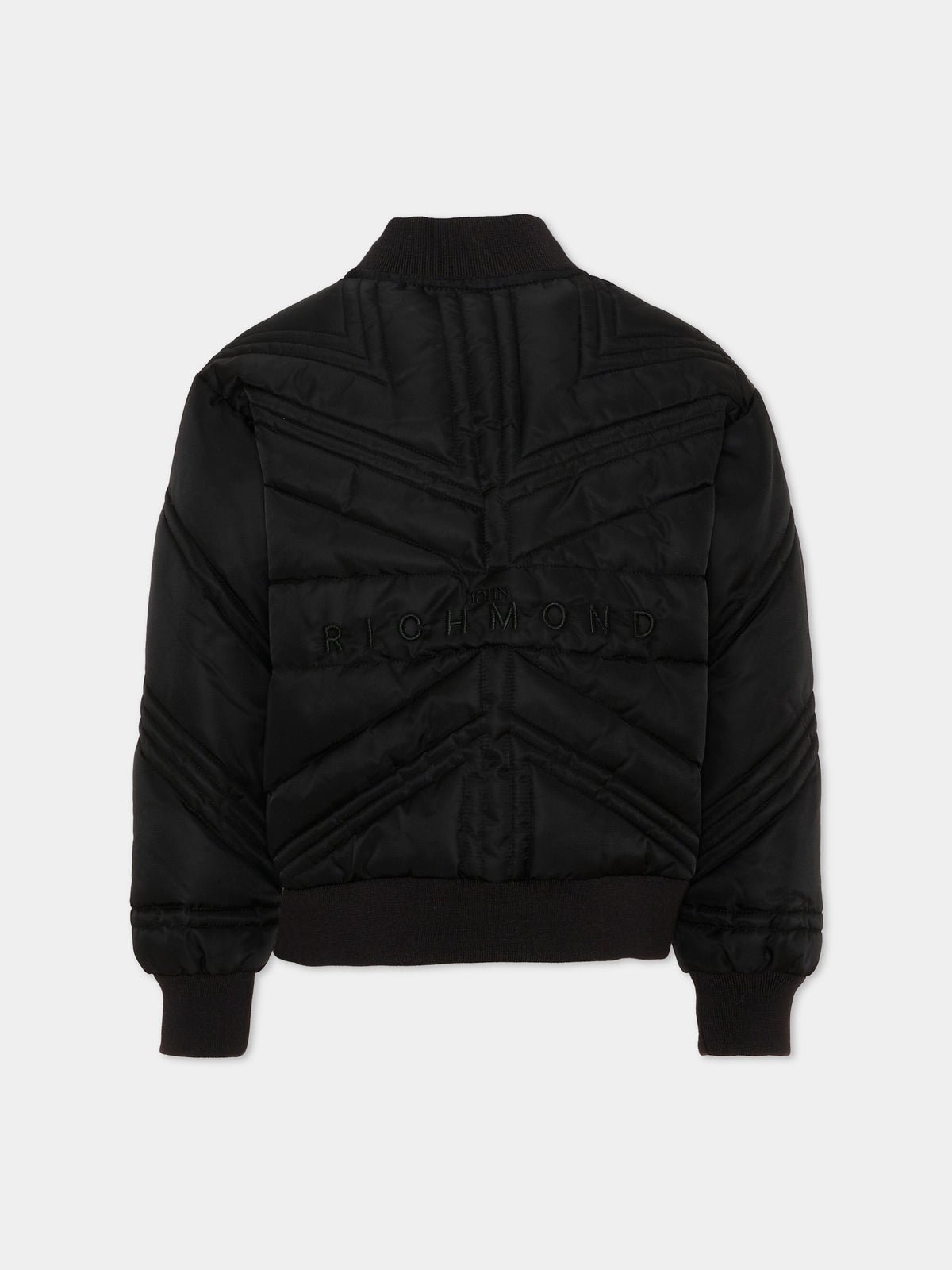 Bomber nero per bambini con logo,Richmond,RBA26032PI BLACK BLACK