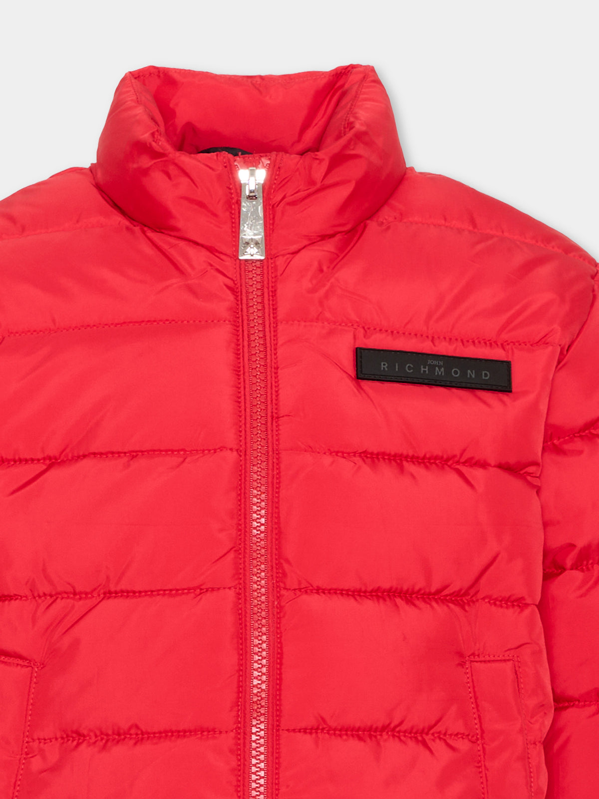Piumino rosso per bambino con logo,Richmond,RBA26014PI RED/BLACK RED