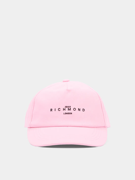 Cappello rosa per bambina con logo,Richmond,RBA26166BT PINK_BEG. PINK BEGONIA