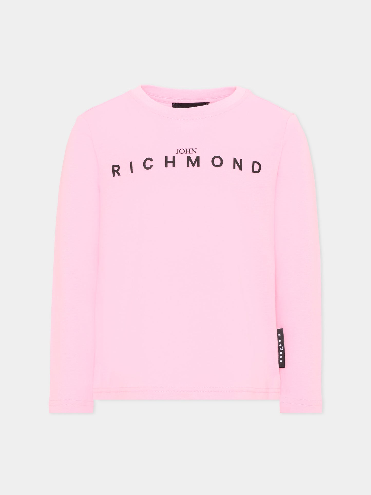 T-Shirt rosa per bambina con logo,Richmond,RGA26004TS PINK_BEG. PINK BEGONIA