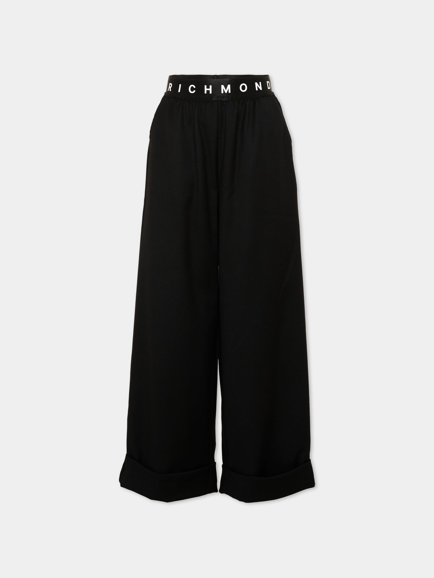 Pantalone nero per bambina con logo,Richmond,RGA26055PA BLACK BLACK