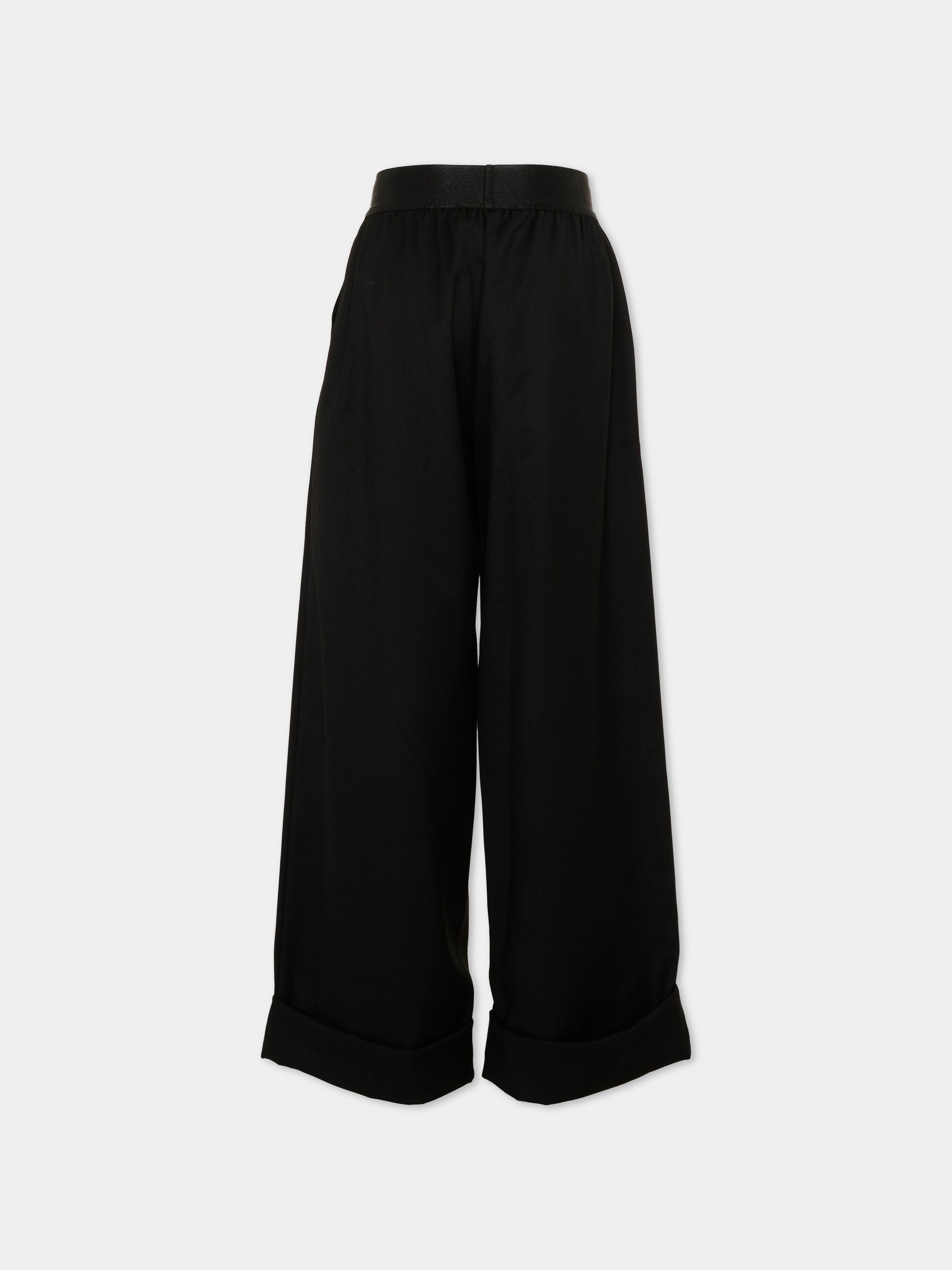 Pantalone nero per bambina con logo,Richmond,RGA26055PA BLACK BLACK