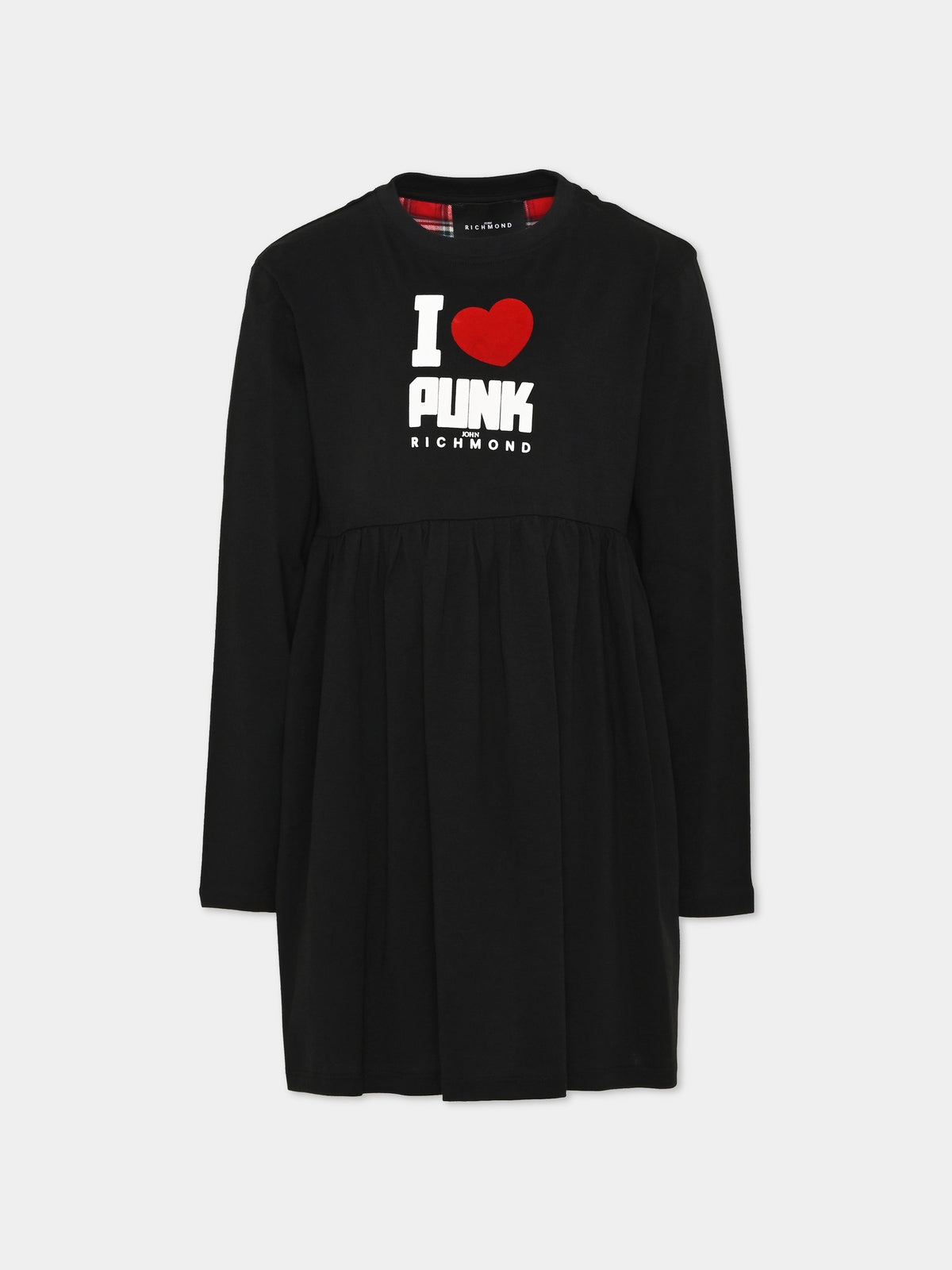 Vestito a manica lunga nero per bambina,Richmond,RGA26093VE BLACK BLACK