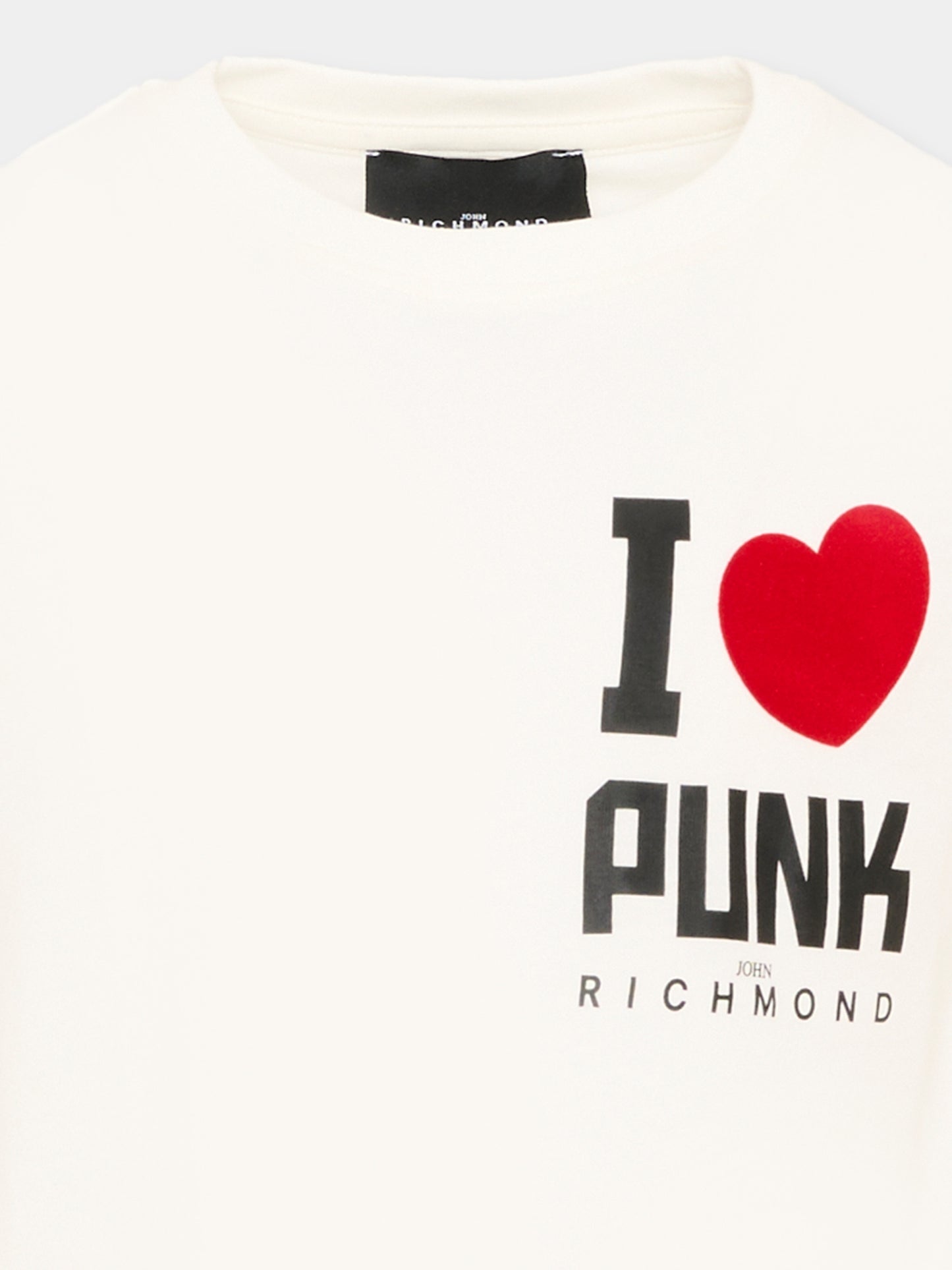 T-shirt a manica lunga avorio per bambina logo,Richmond,RGA26092TS OFF-WHITE OFF-WHITE