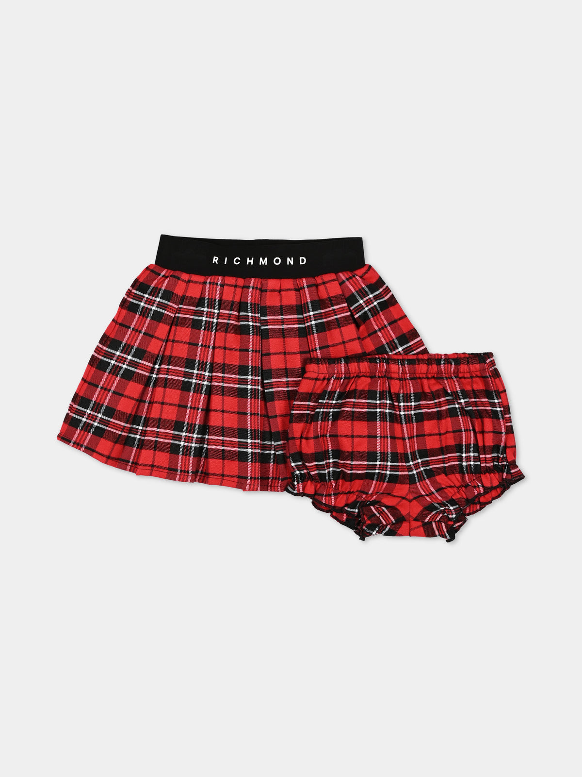 Gonna rossa per neonata tartan,Richmond,RIA26079GO RED_T/BLK RED TARTAN