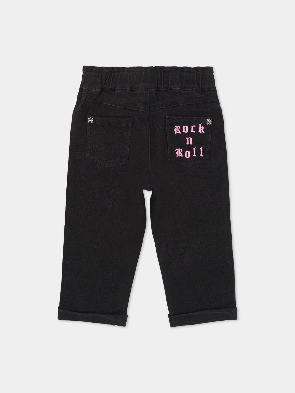 Jeans nero per neonata,Richmond,RIA26142JE D.BLACK DENIM BLACK