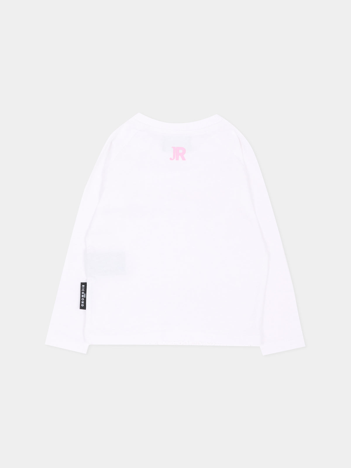 T-shirt a manica lunga bianca per neonata logo,Richmond,RIA26022TS WHITE WHITE