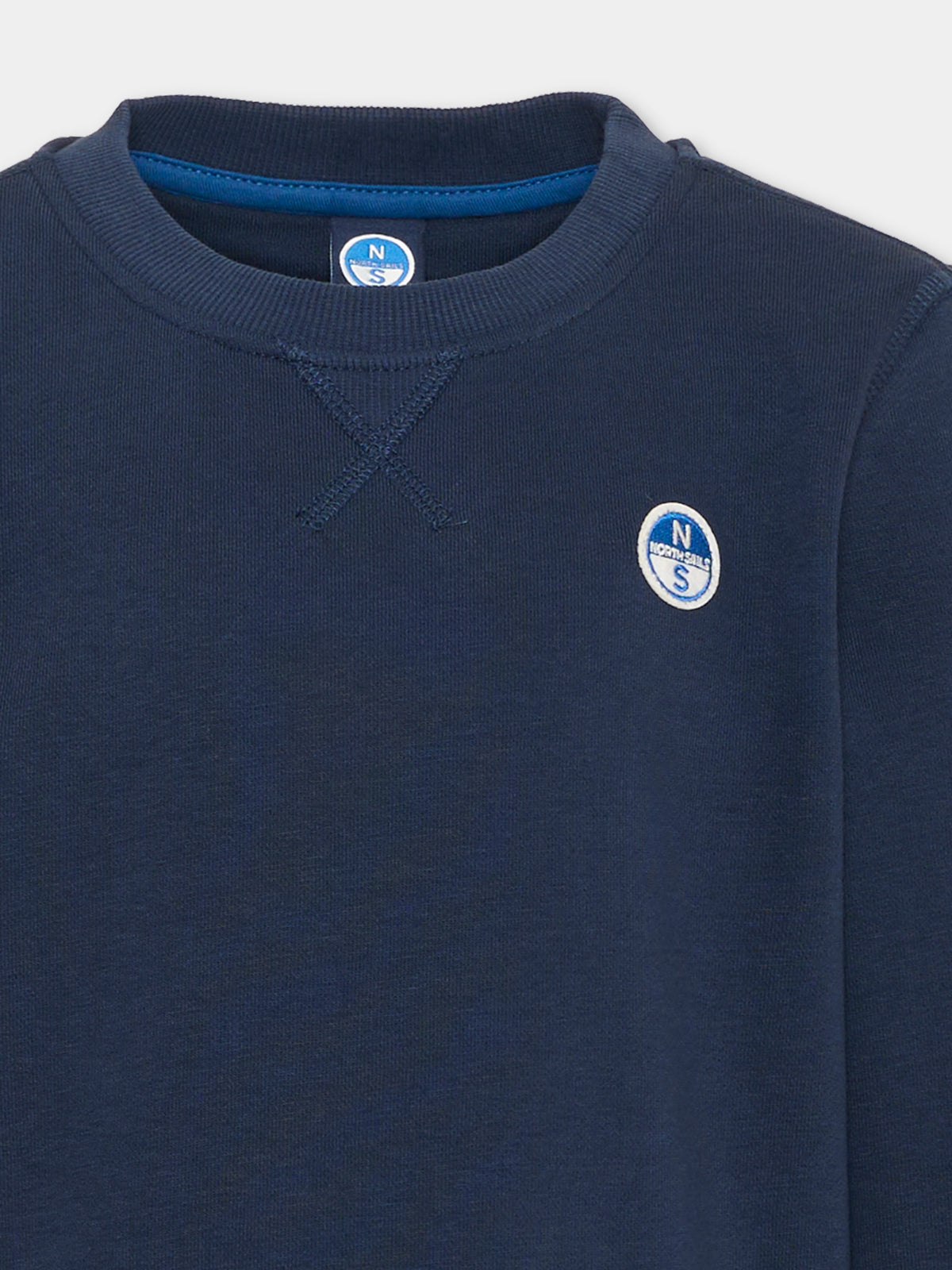 Felpa girocollo blu per bambino con logo,North Sails,NBA26079FE BLUE NAVY