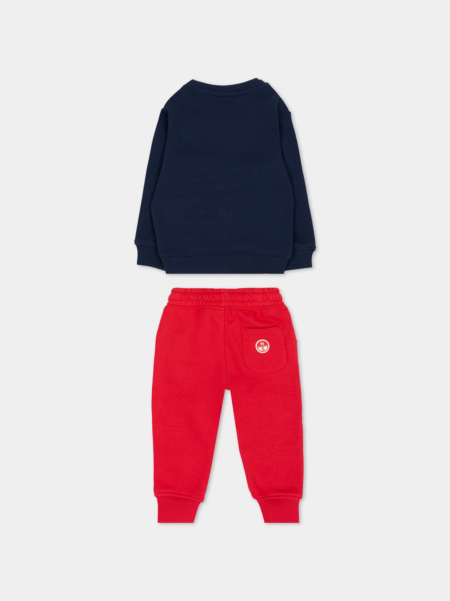 Completo sportivo lungo blu per neonato logo,North Sails,NIA26036CF BLUE NAVY